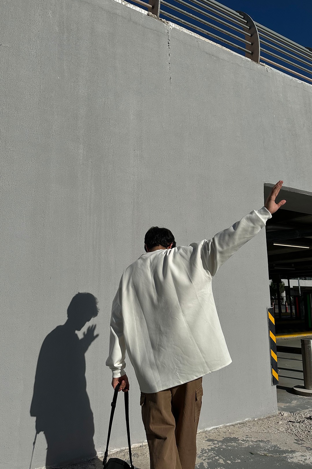 Basic Beyaz Oversize Sweatshirt