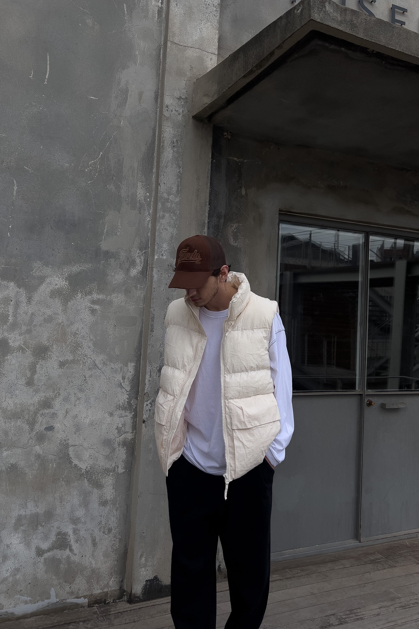 Kapitone Şişme Krem Yelek