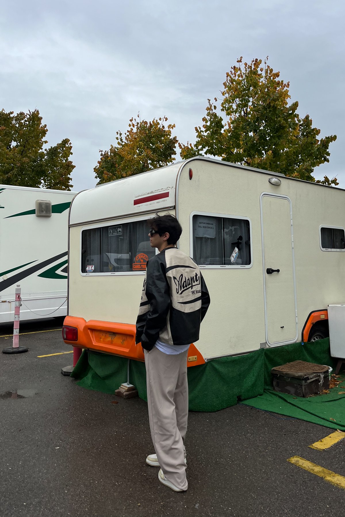 Adapt On Road Premium Krem Deri Ceket