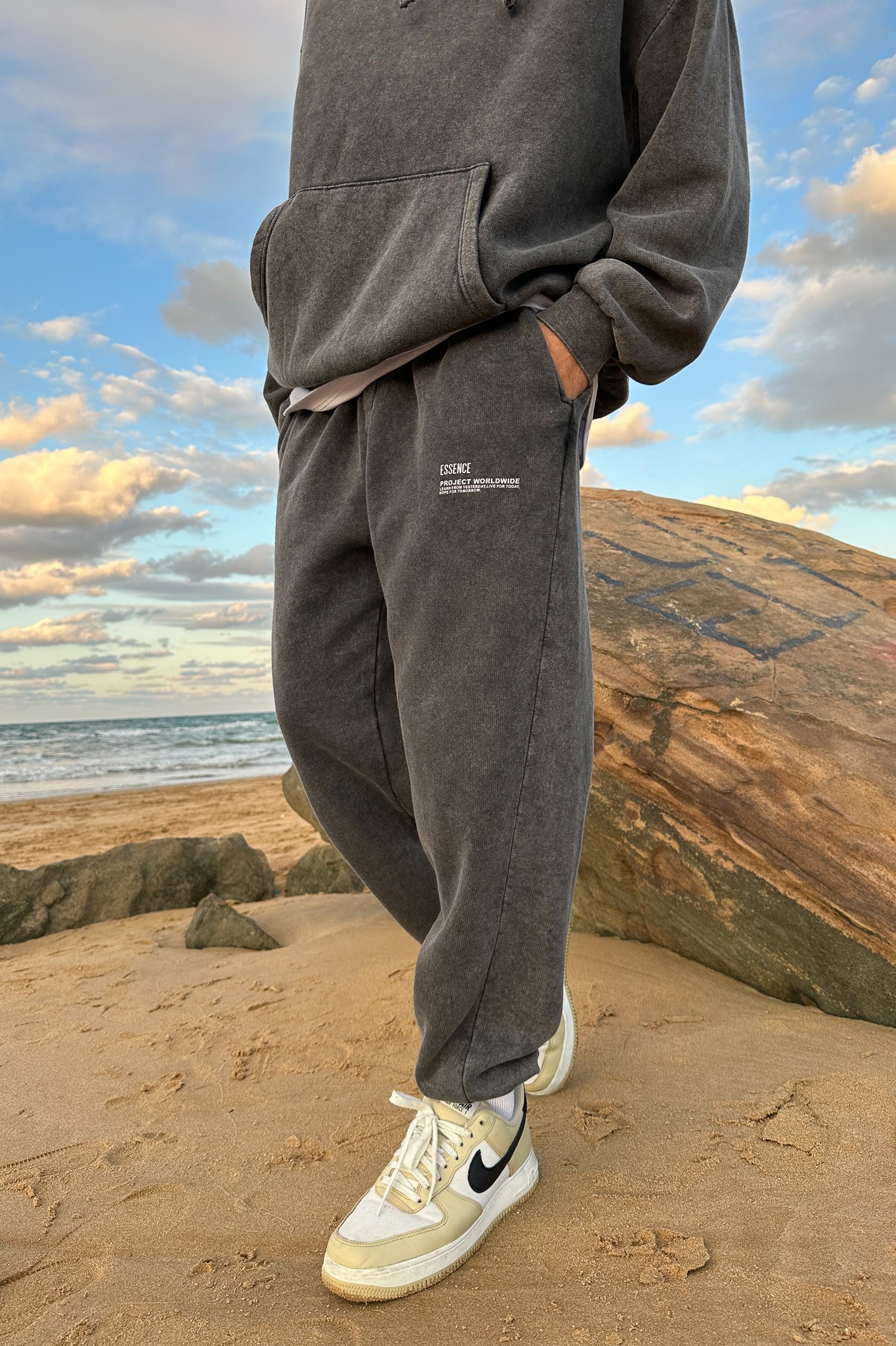 Comfy Füme Oversize Eşofman Takımı