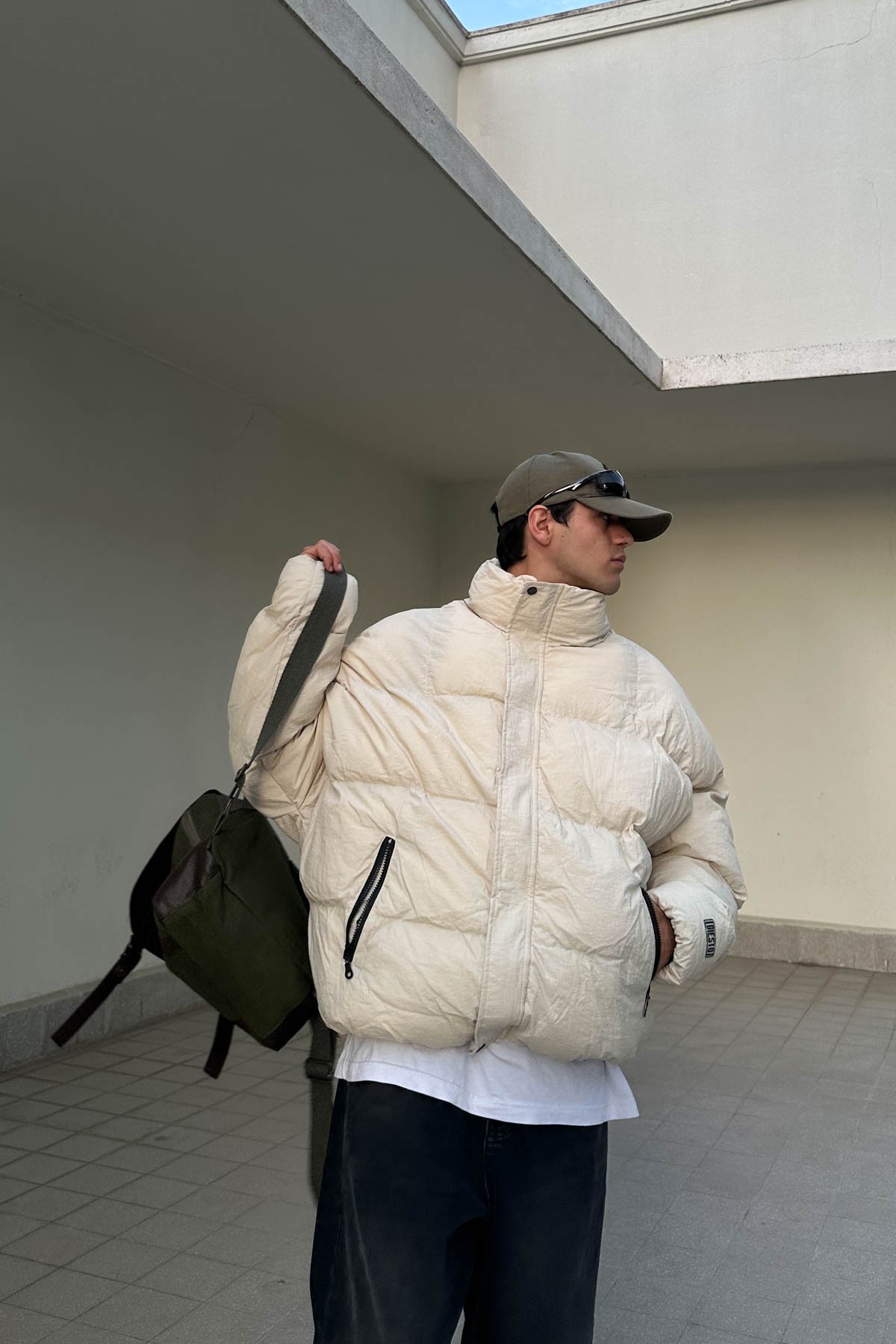 Puffer Bej Oversize Mont