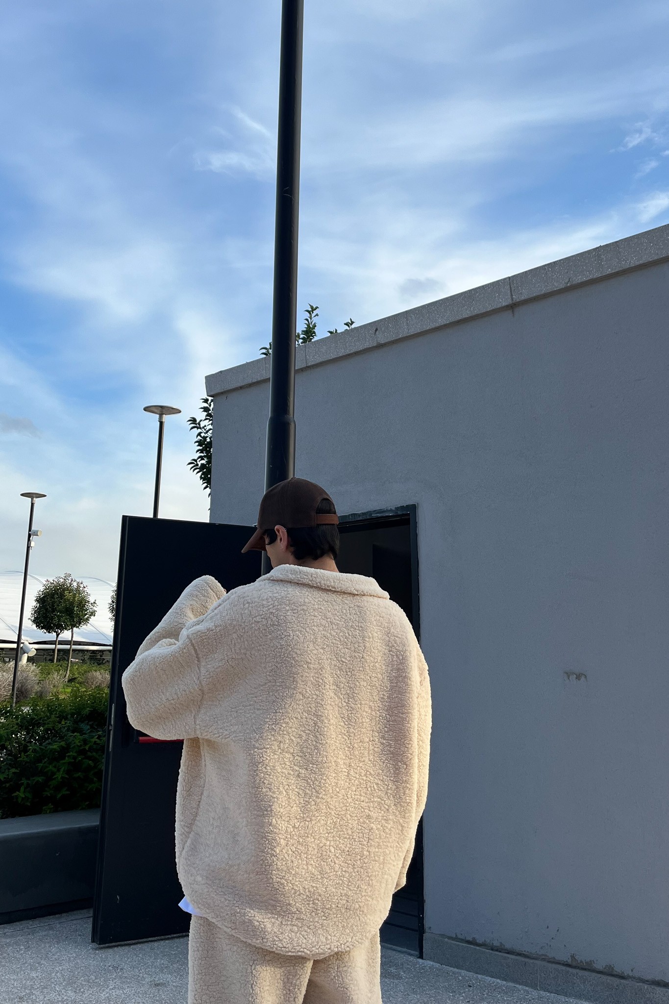 Oversize Fleece Bej Takım