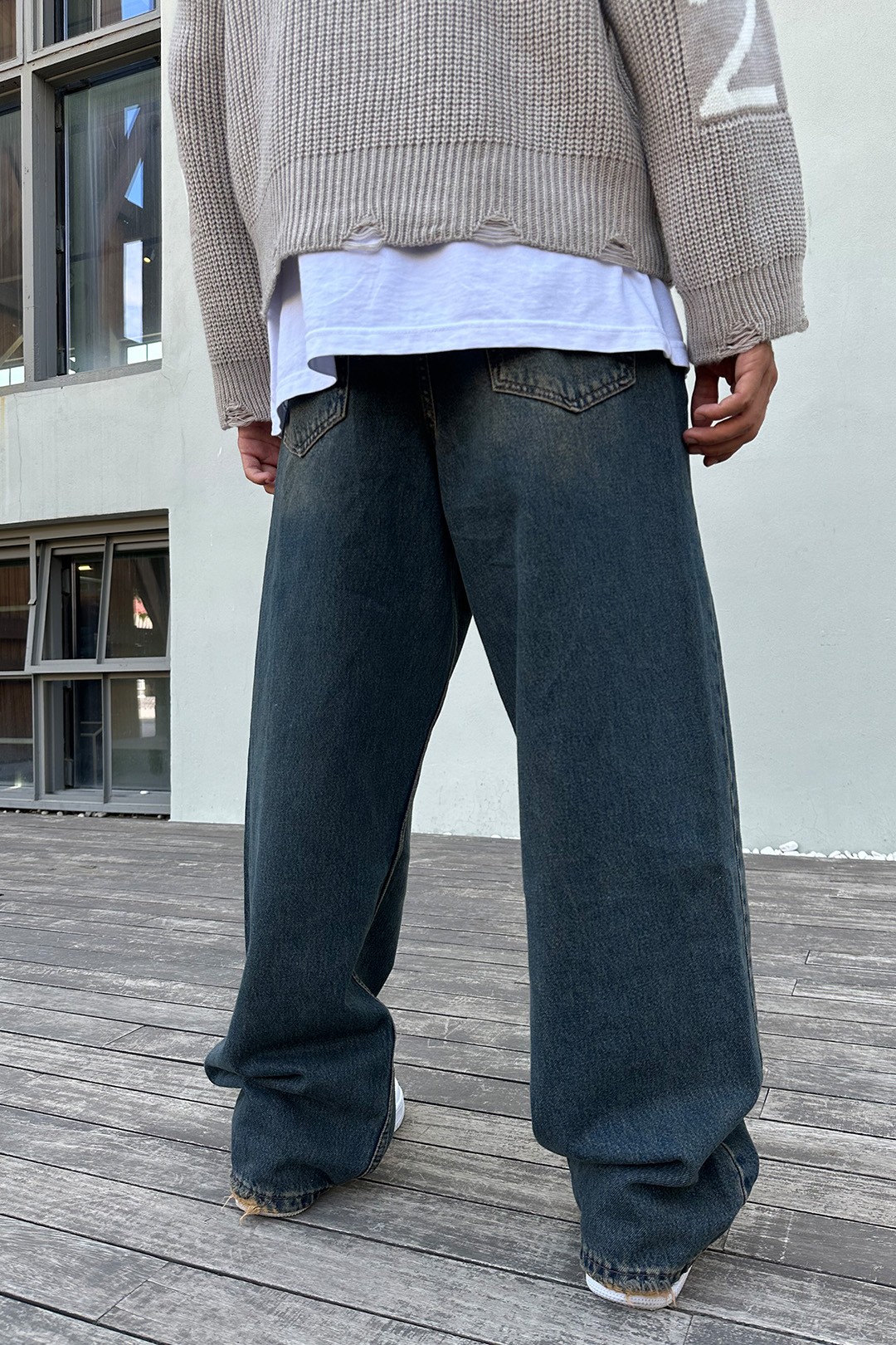 Line Asit Rengi Baggy Jean Pantolon