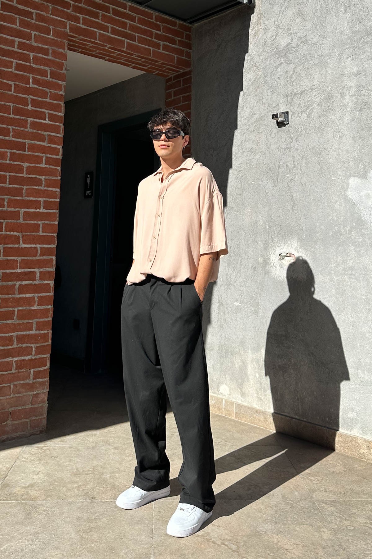 Basic Kısa Kollu Oversize Gömlek