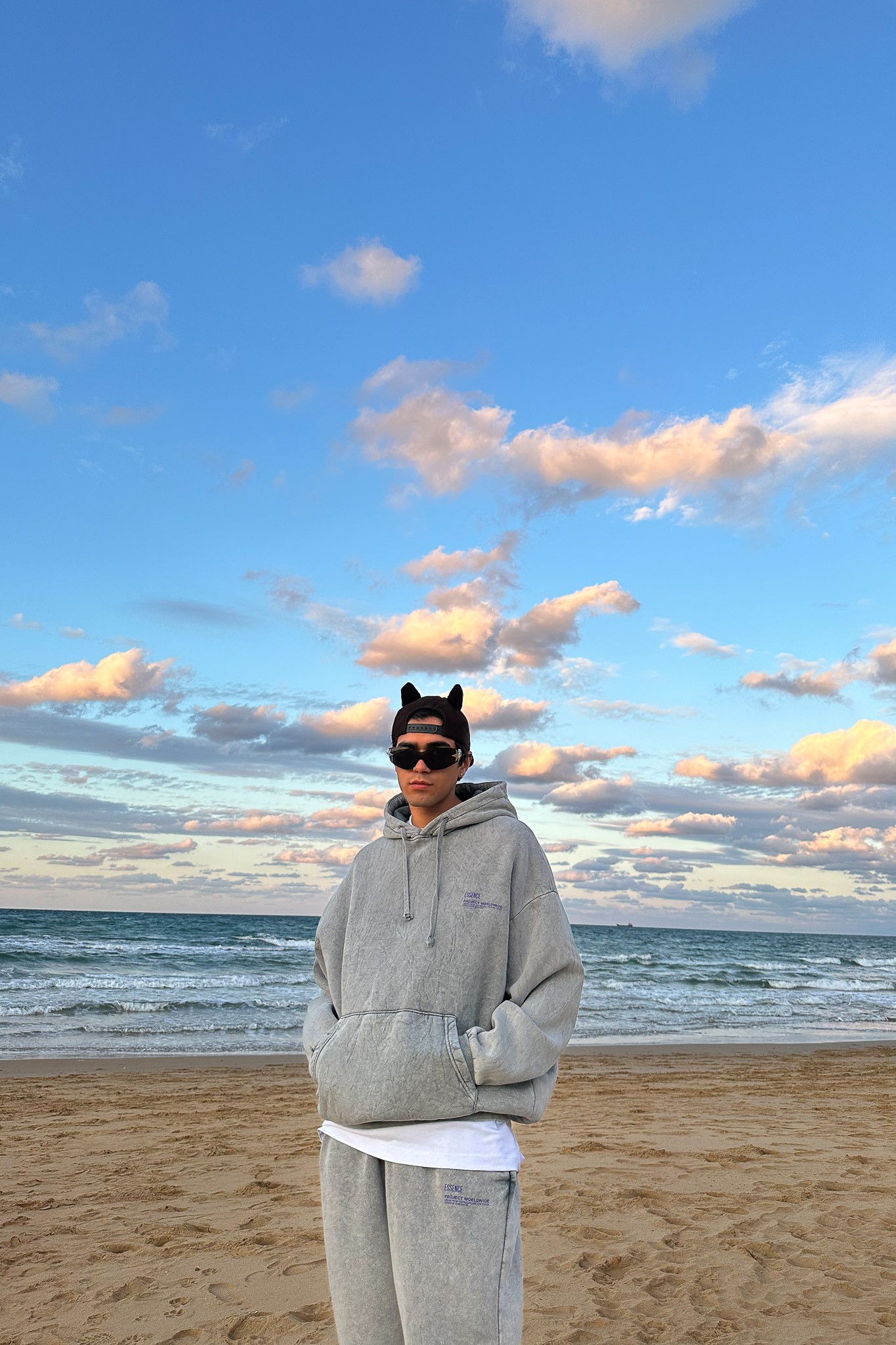 Comfy Açık Gri Oversize Eşofman Takımı