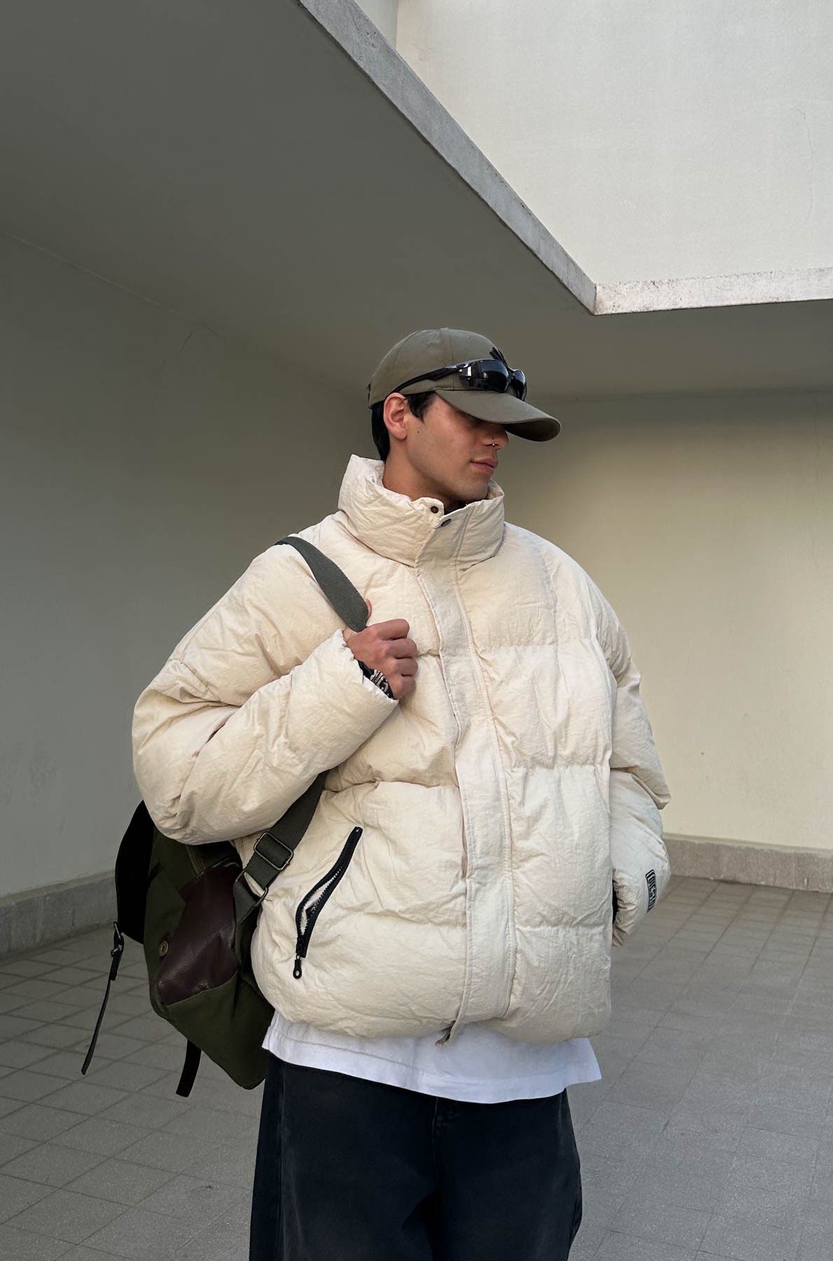 Puffer Bej Oversize Mont