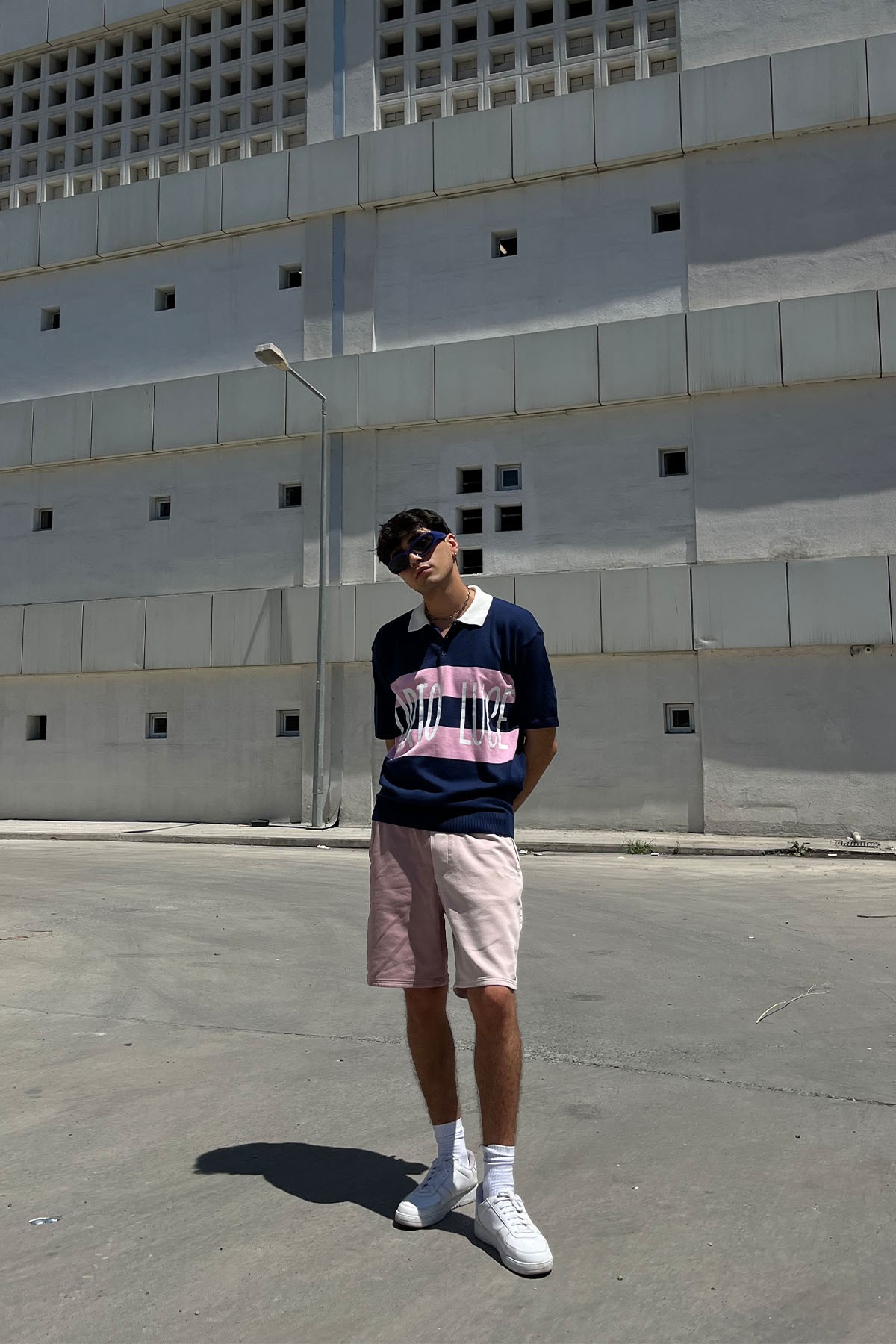 Porto Luce Baskılı Polo Yaka Lacivert T-Shirt