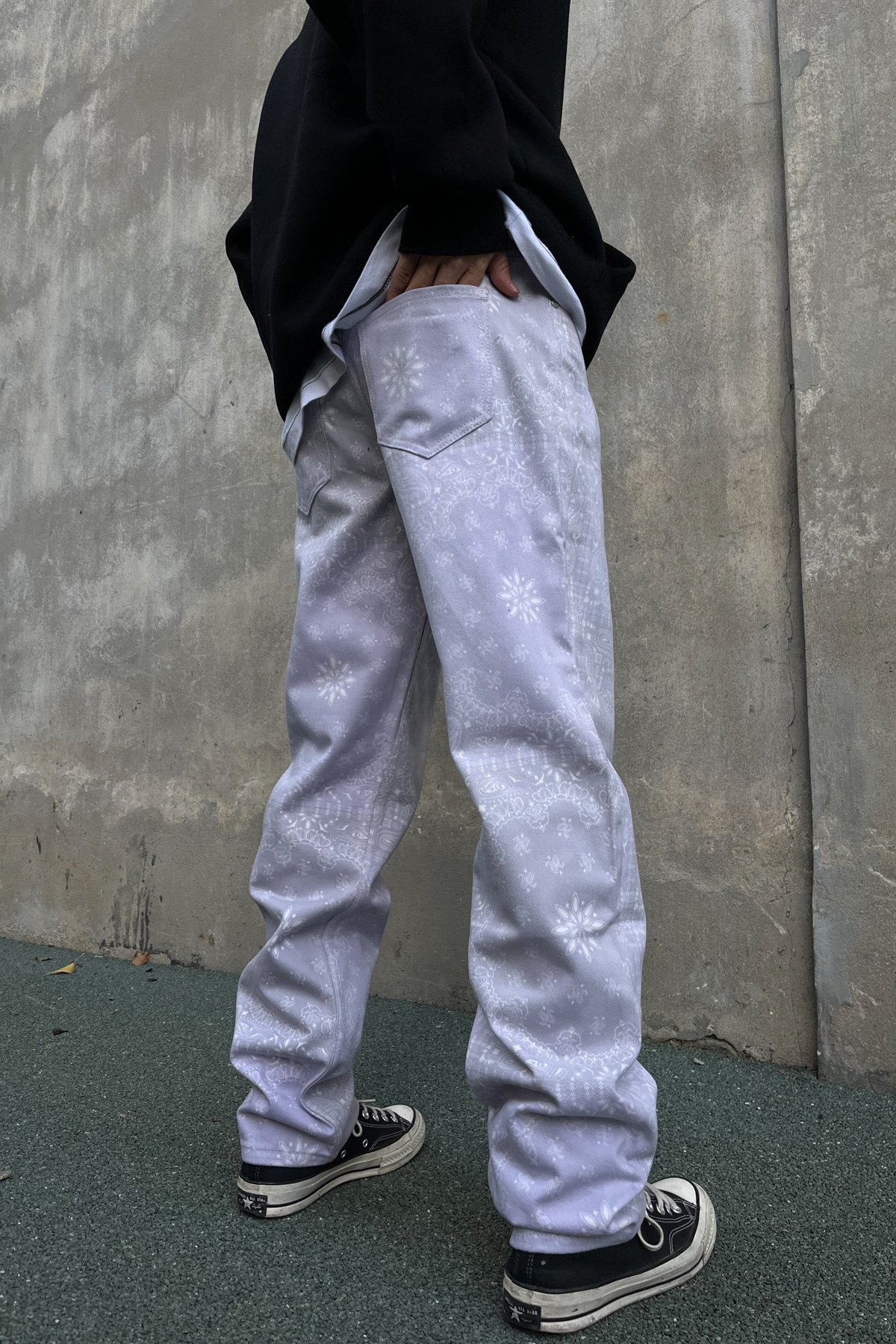 Etnik Desen Mor Baggy Pantolon