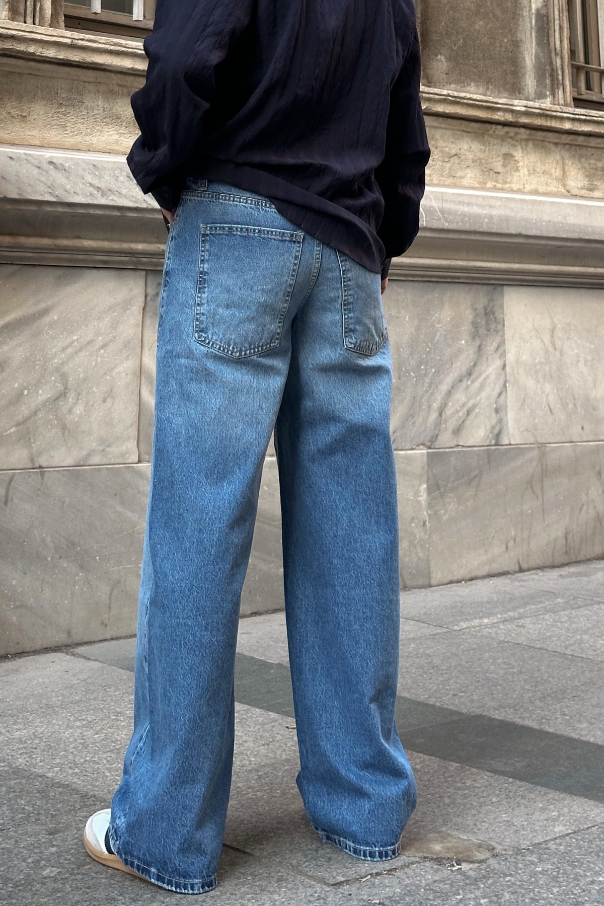 Taşlamalı Relaxed Baggy Jean