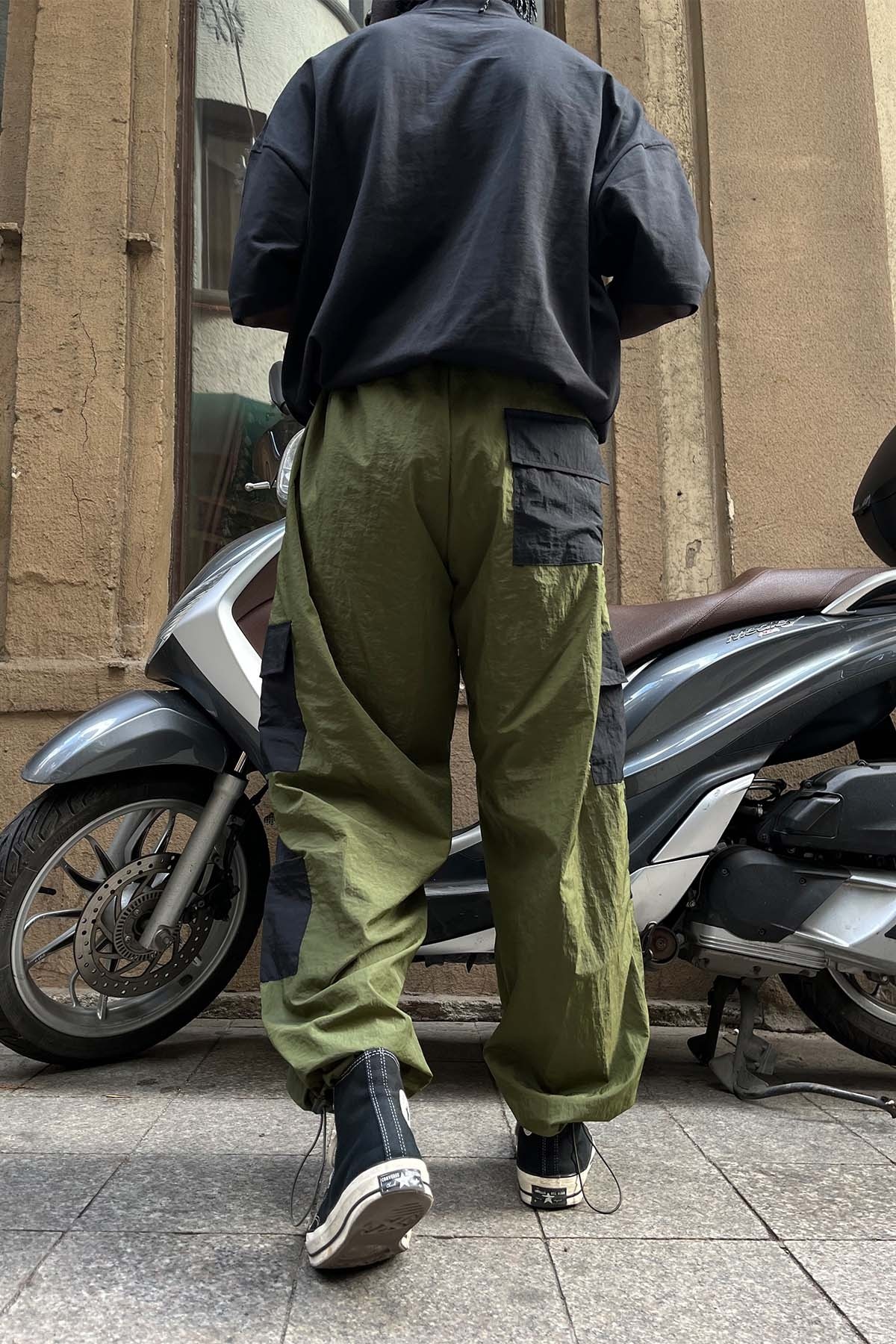Skater Yeşil Paraşüt Pantolon