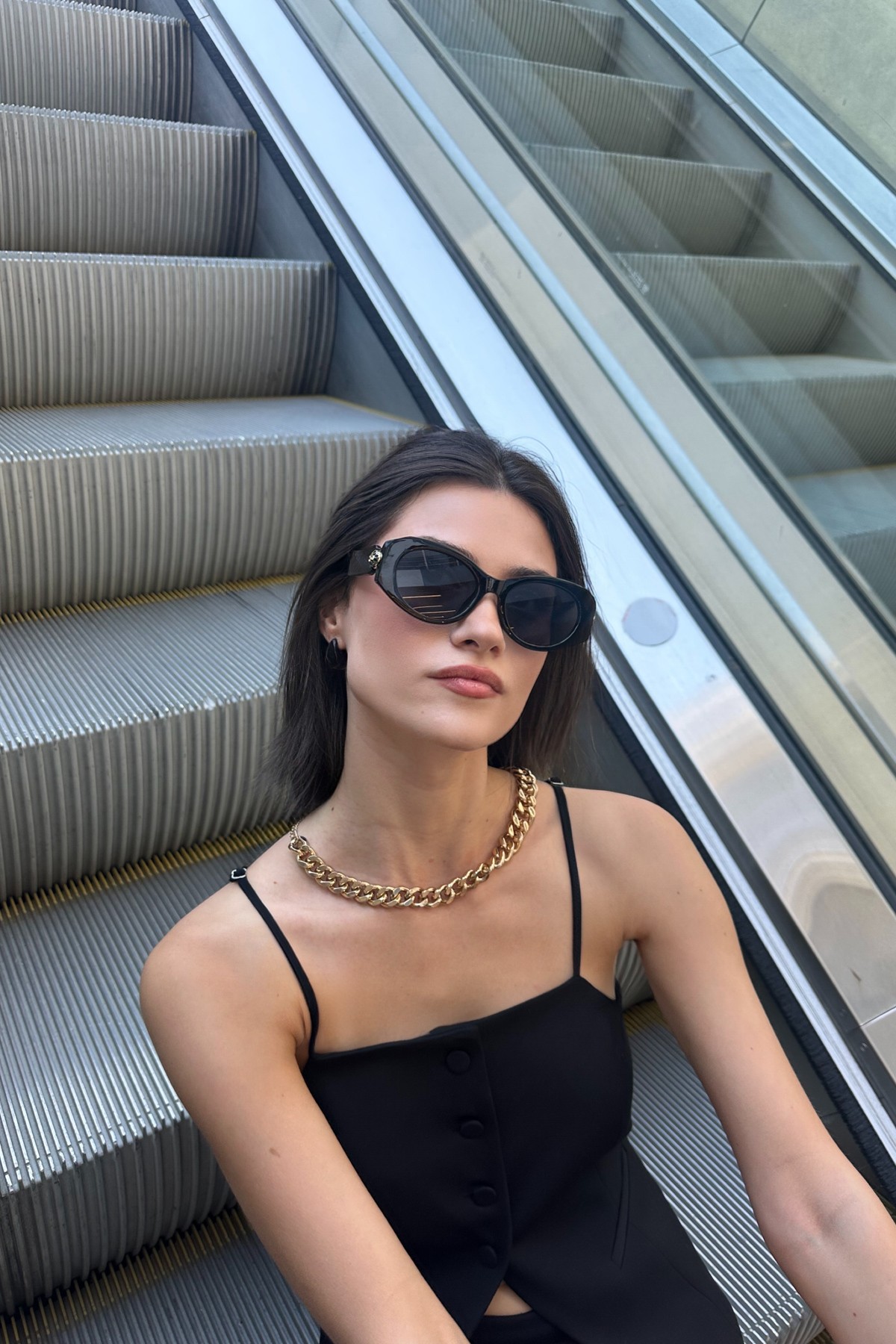 Hailey Cat-Eye Gözlük Siyah