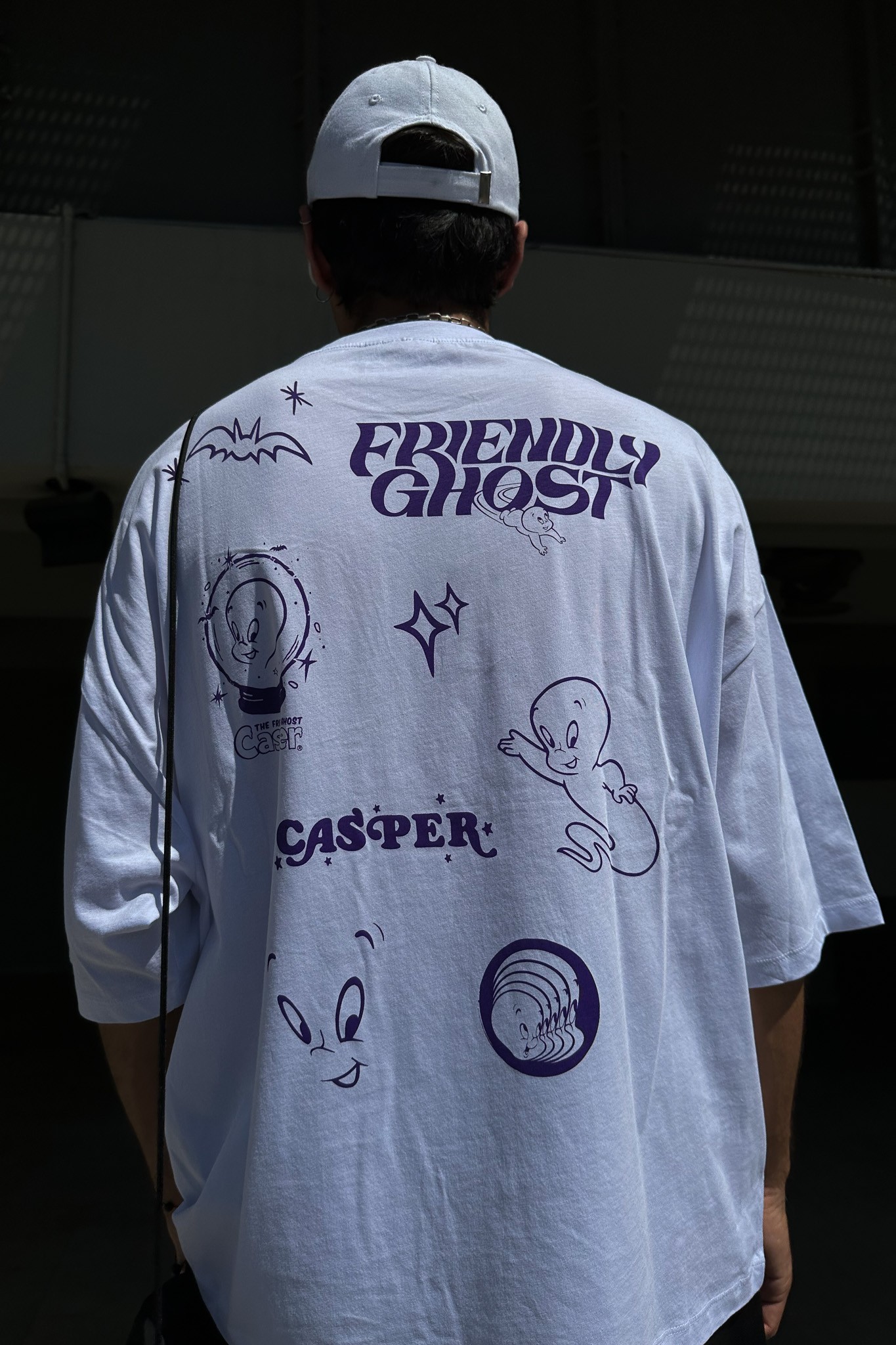 Casper Baskılı Beyaz T-Shirt