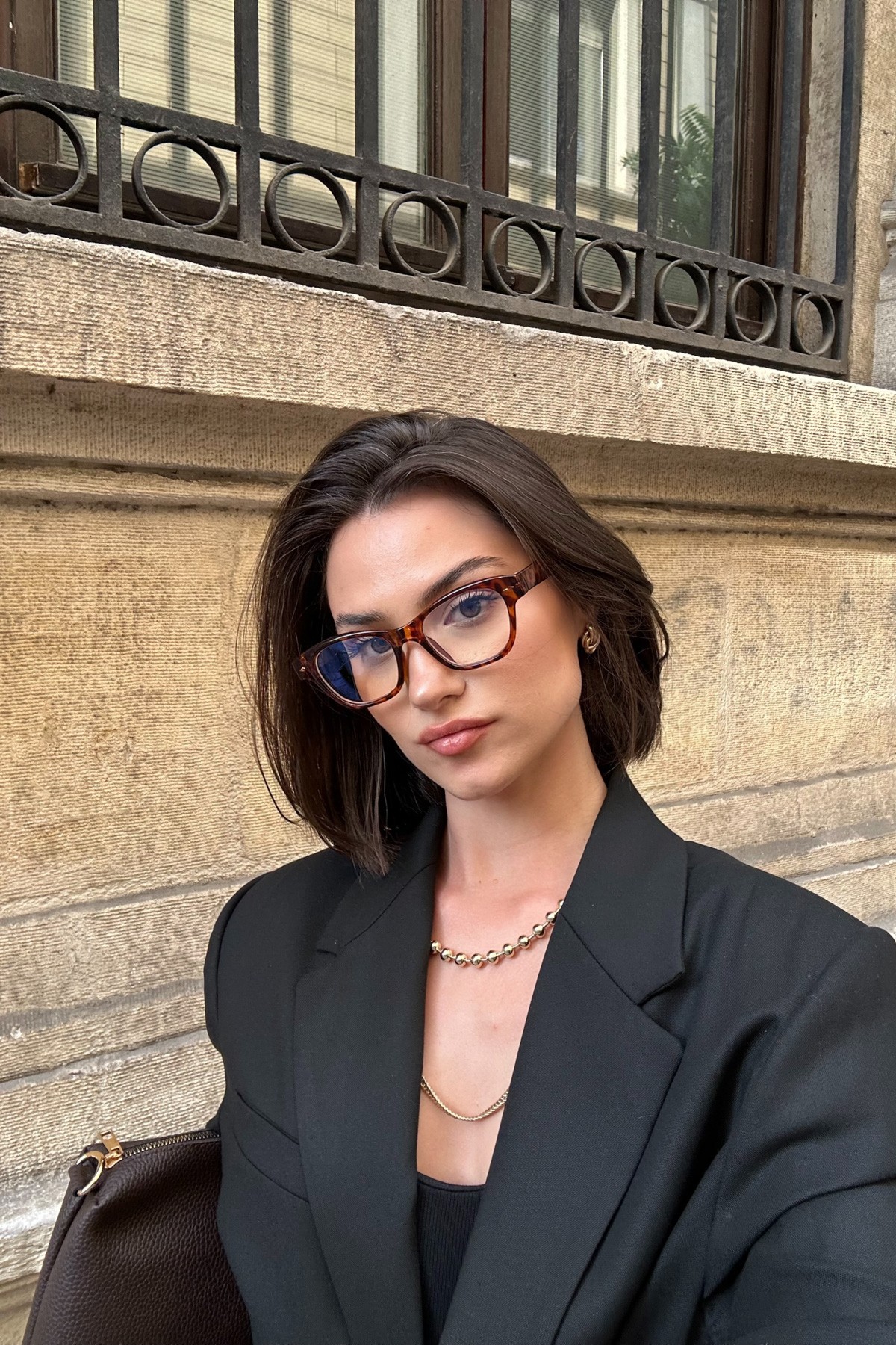 Leo Desen Cat-Eye Gözlük Kahve