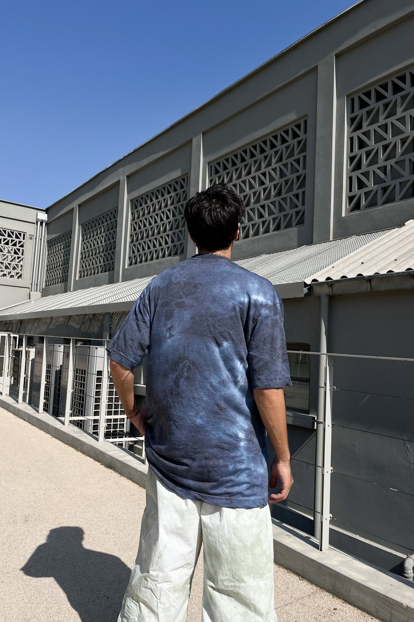 Batik Desen Nakışlı Oversize T-shirt