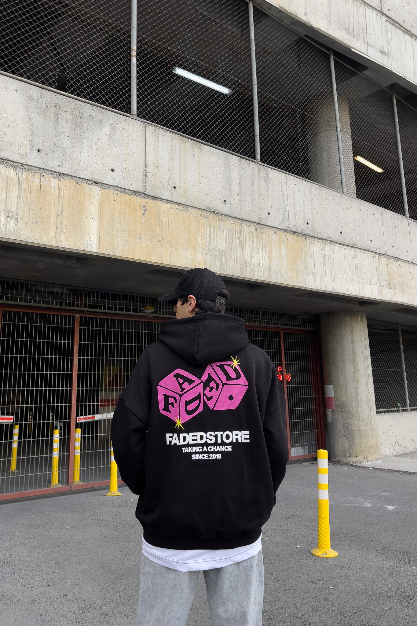 Faded Store Siyah Oversize Sweatshirt