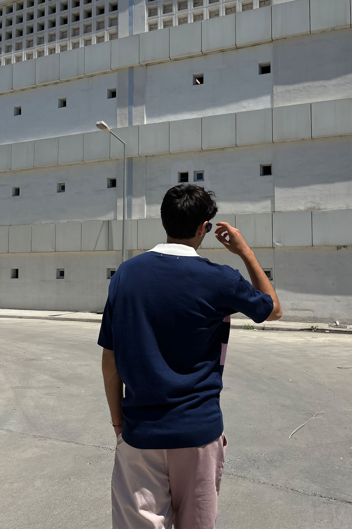 Porto Luce Baskılı Polo Yaka Lacivert T-Shirt