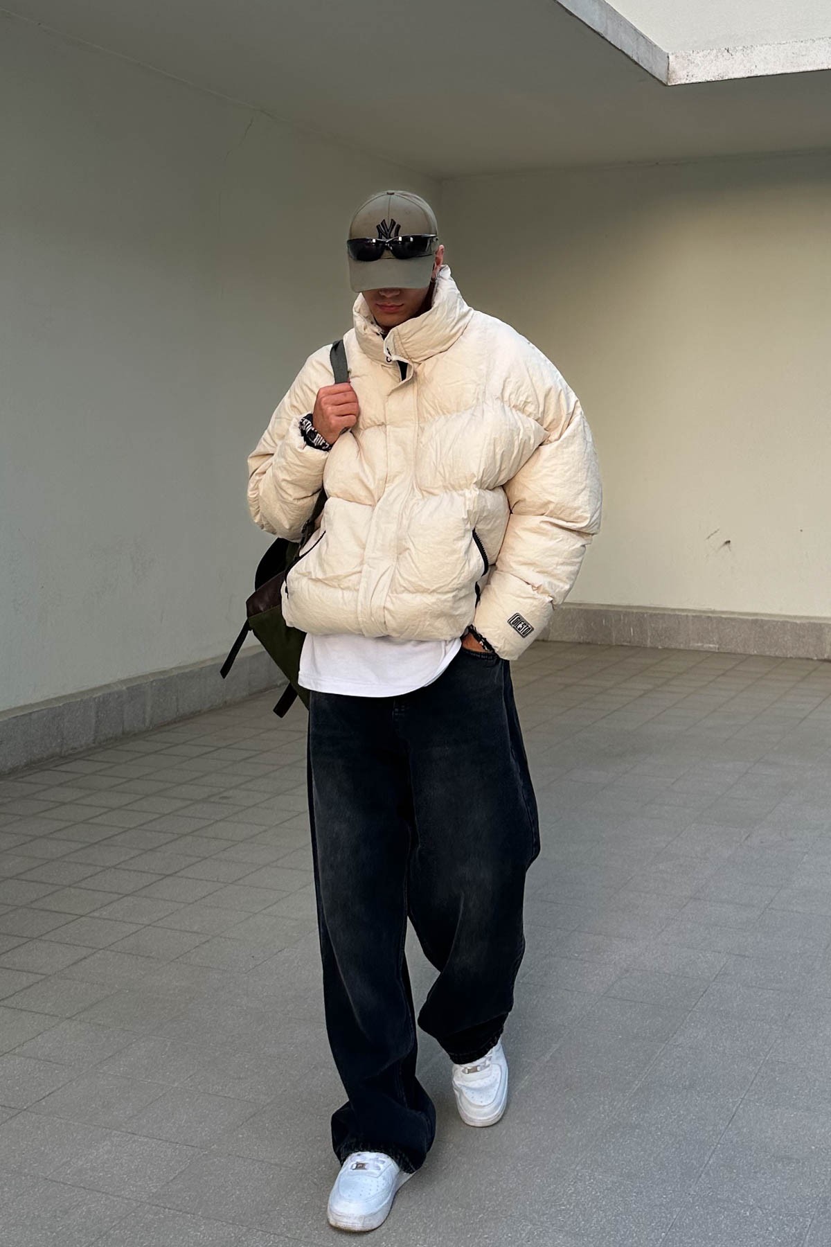 Puffer Bej Oversize Mont