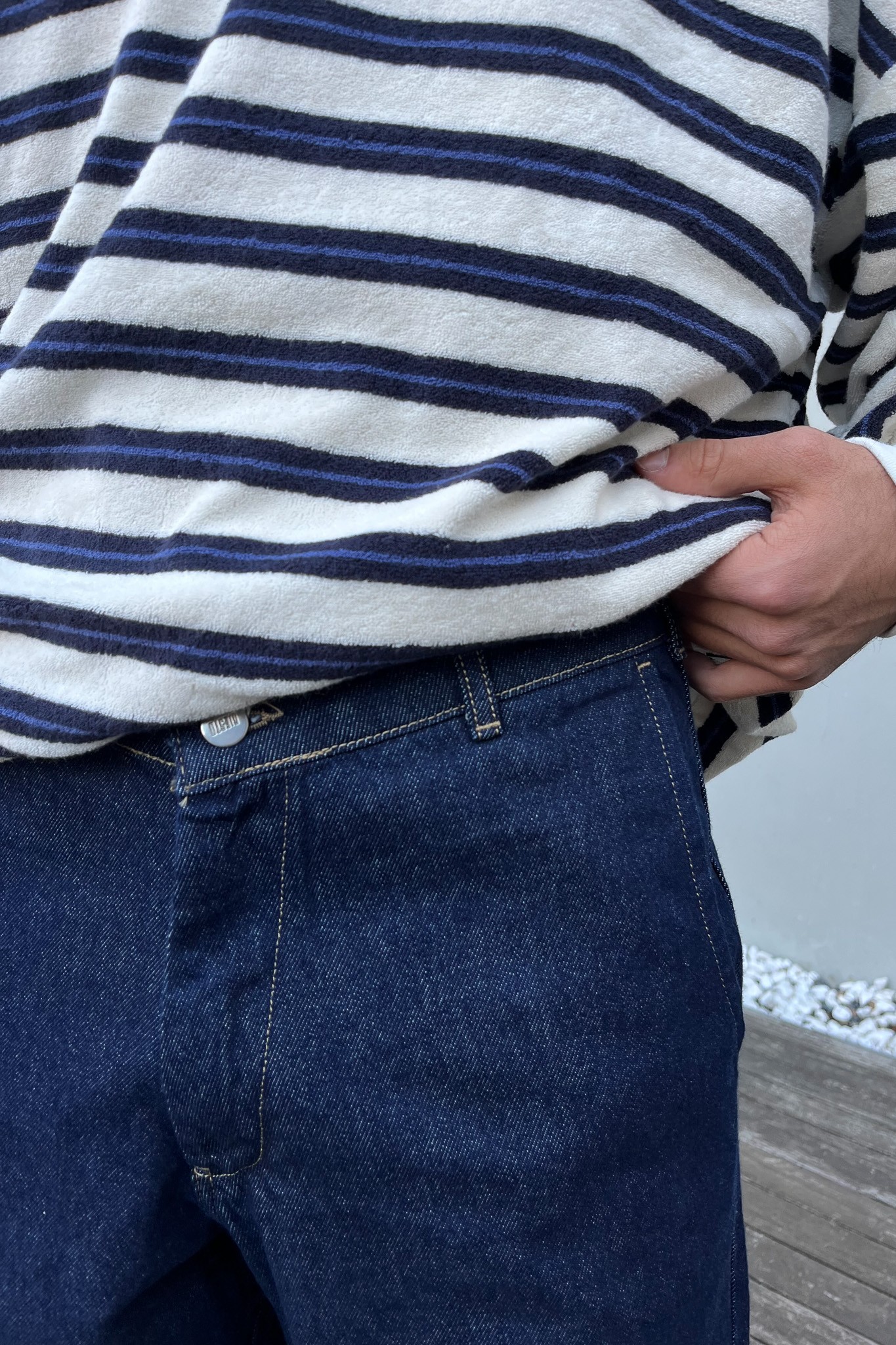 Loose Fit Lacivert Basic Pantolon