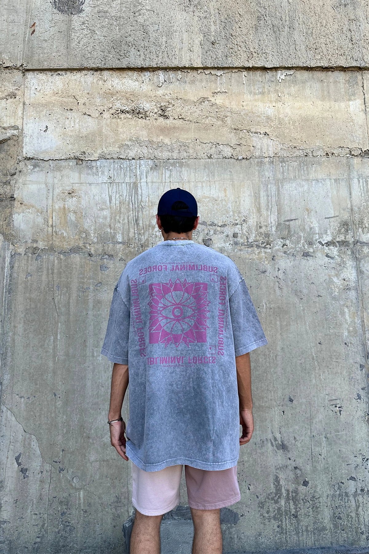 Sublımınal Force Baskılı Oversize T-Shirt
