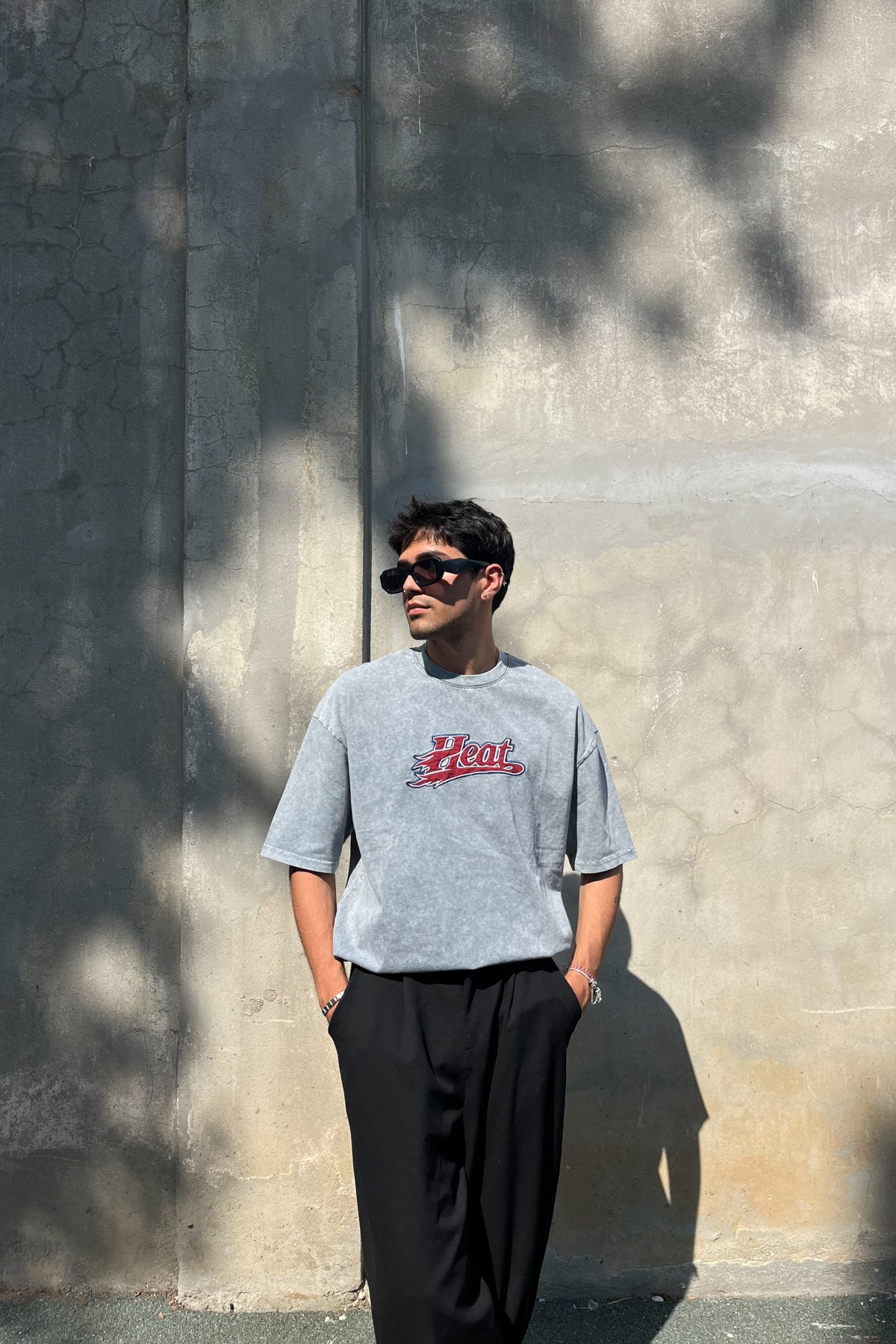 Heat Yıkamalı Oversize Tshirt