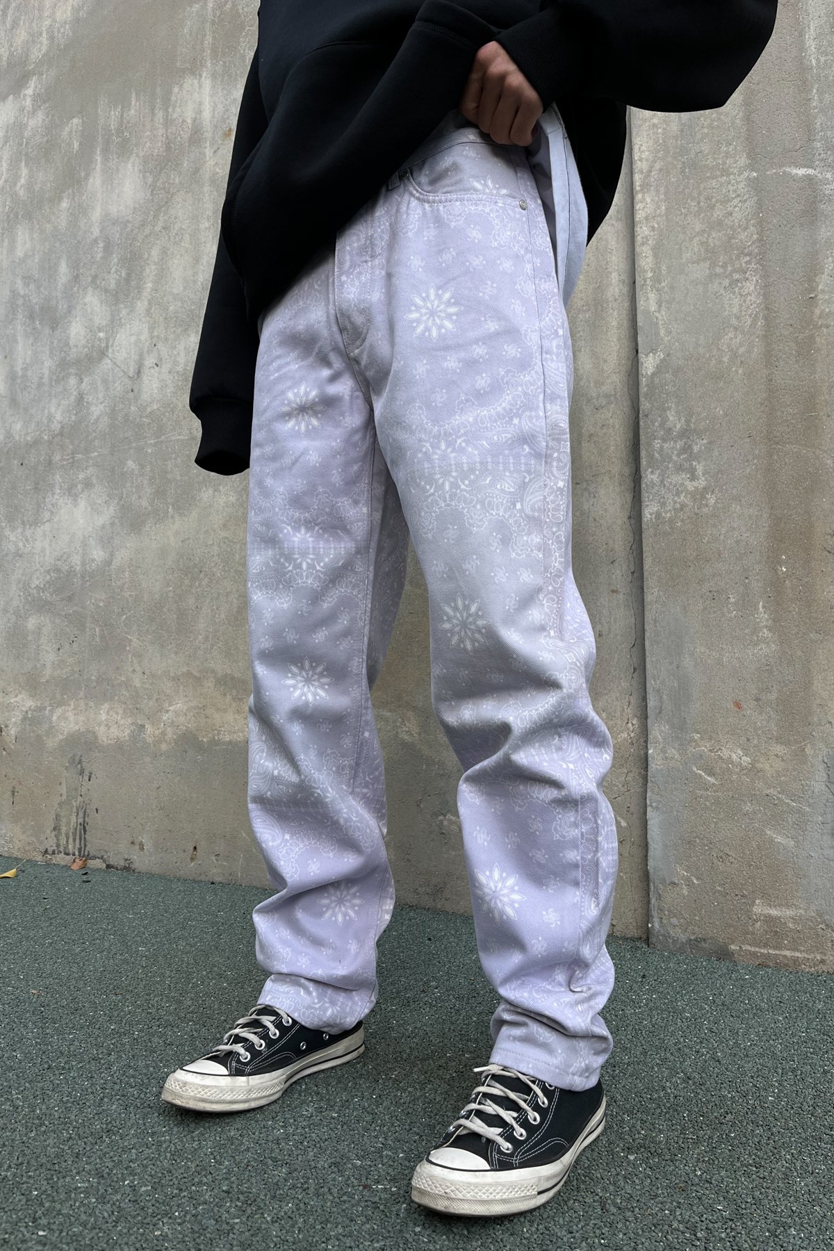 Etnik Desen Mor Baggy Pantolon