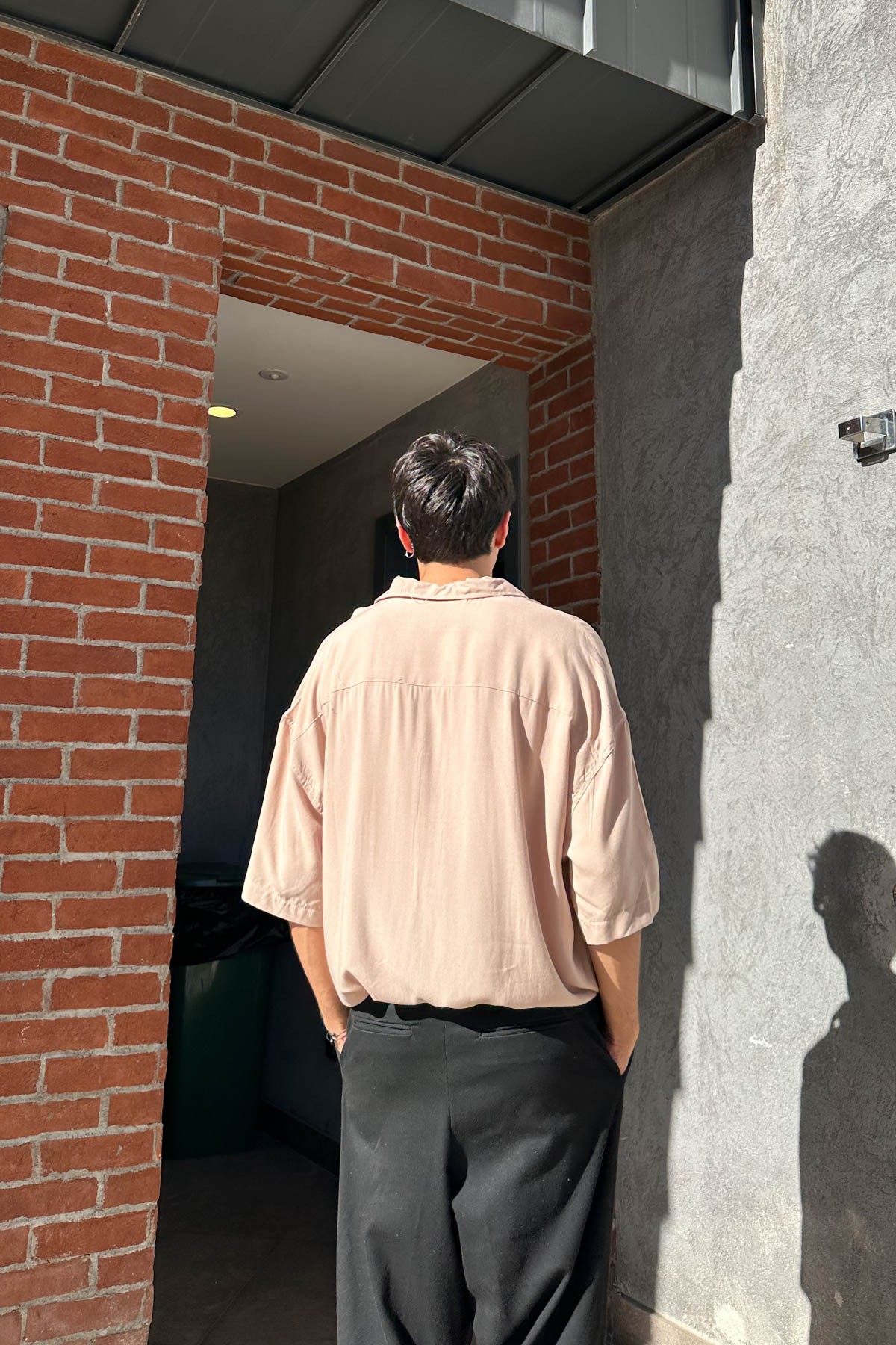 Basic Kısa Kollu Oversize Gömlek
