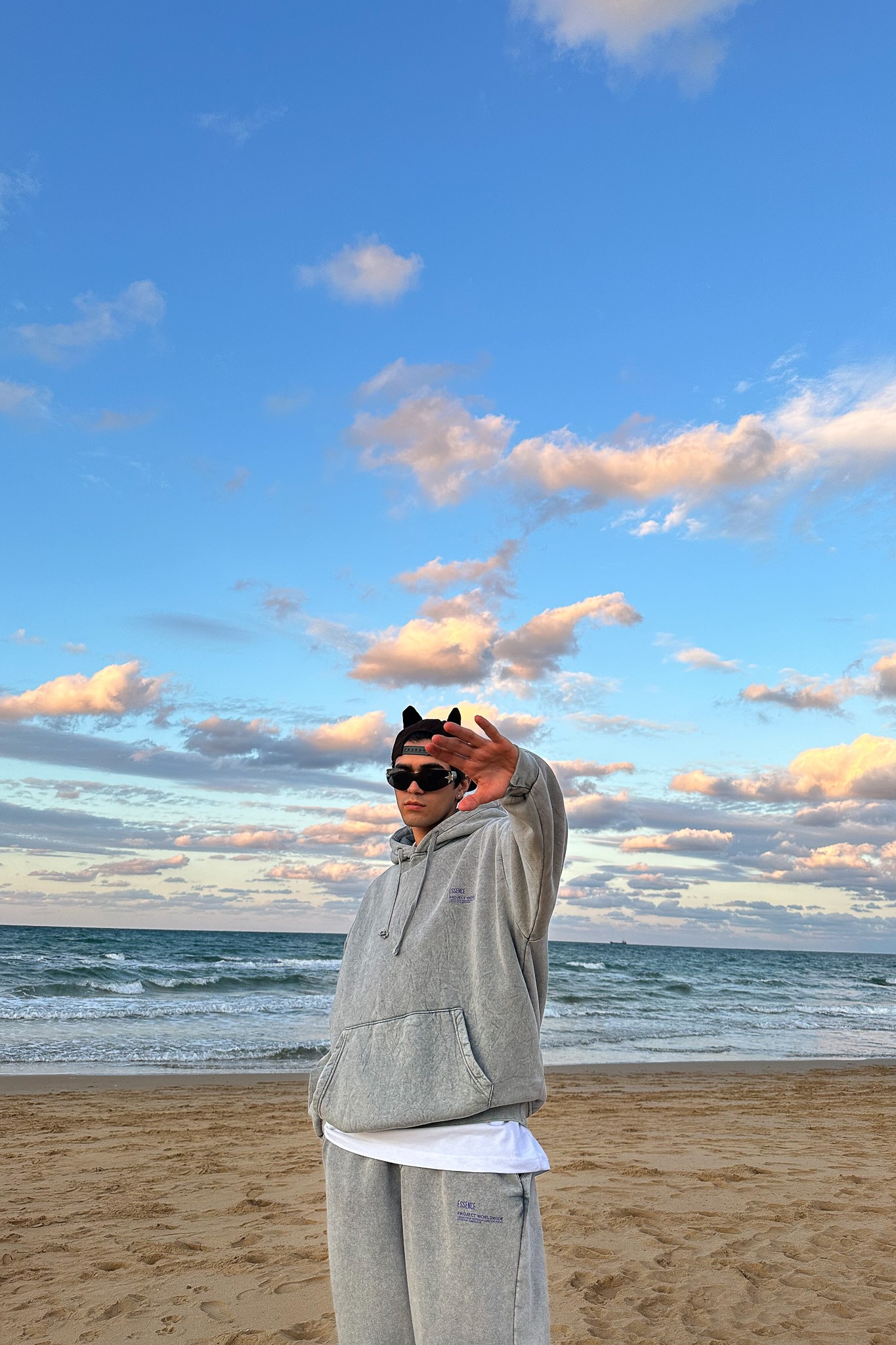 Comfy Açık Gri Oversize Eşofman Takımı