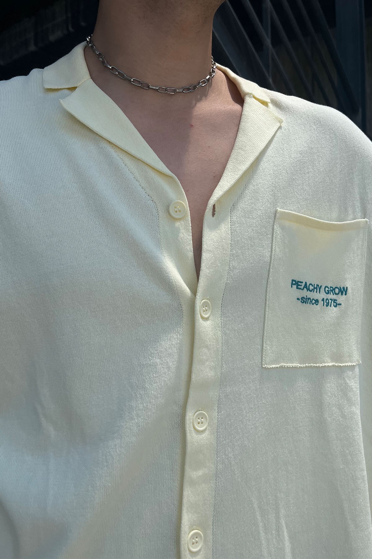Peachy Grow Nakışlı Sarı Gömlek
