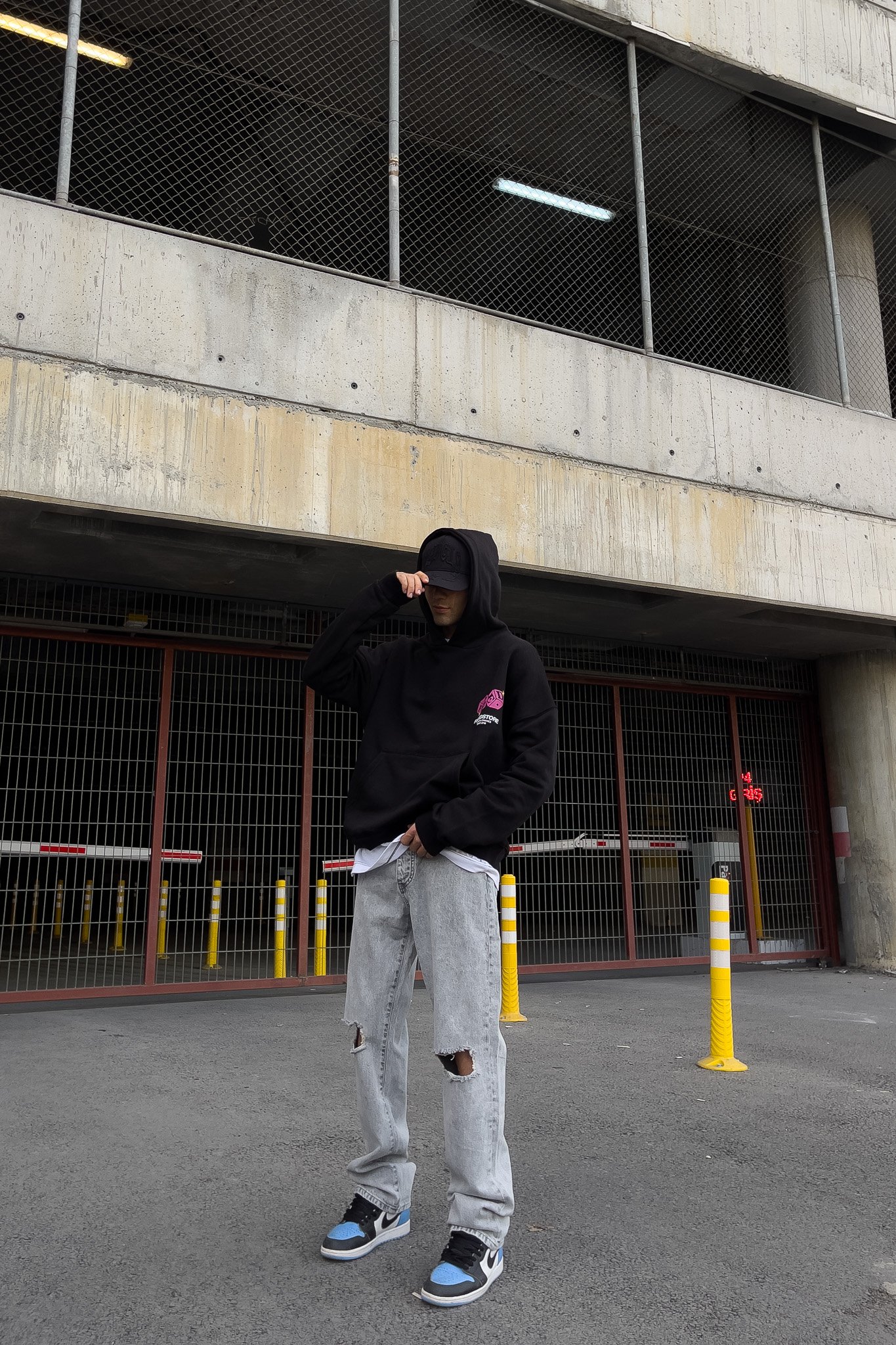 Faded Store Siyah Oversize Sweatshirt