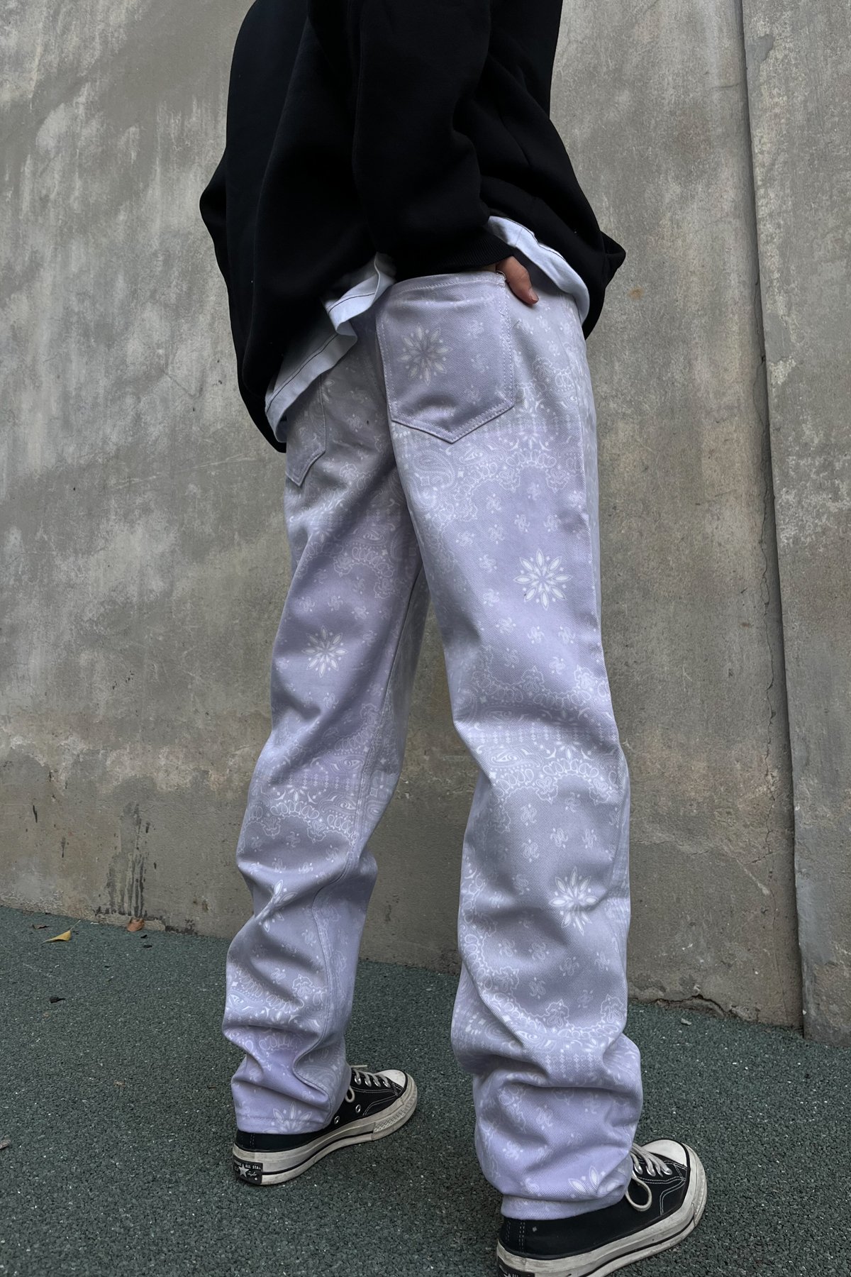 Etnik Desen Mor Baggy Pantolon