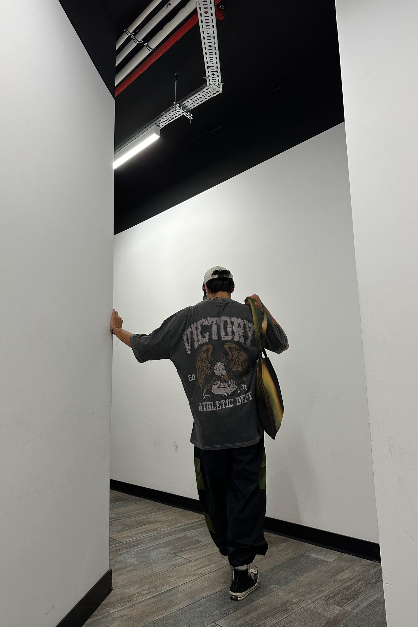 Skater Siyah Paraşüt Pantolon