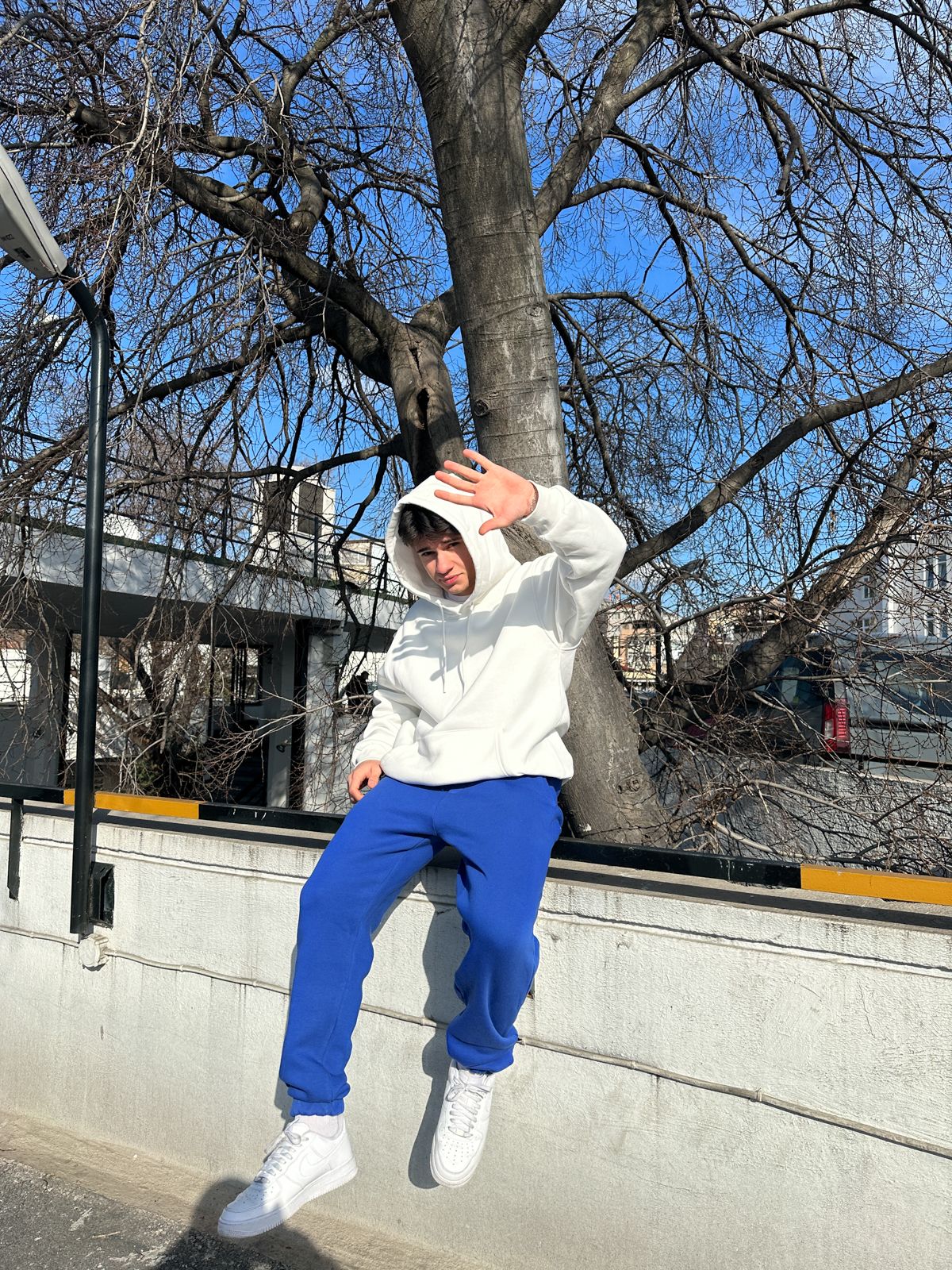 Premium Jogger Eşofman Altı - saks mavi