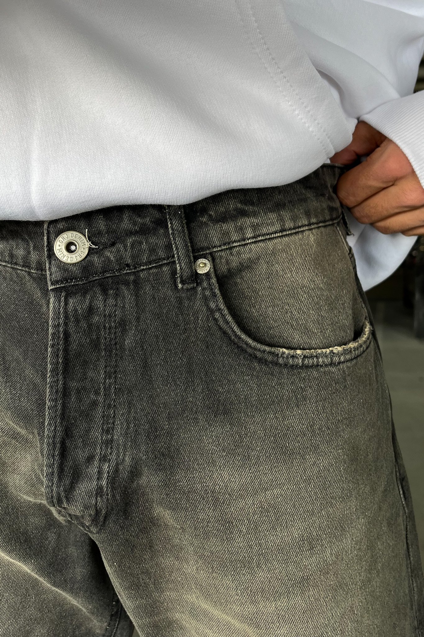 Eskitmeli Taş Rengi Baggy Pantolon