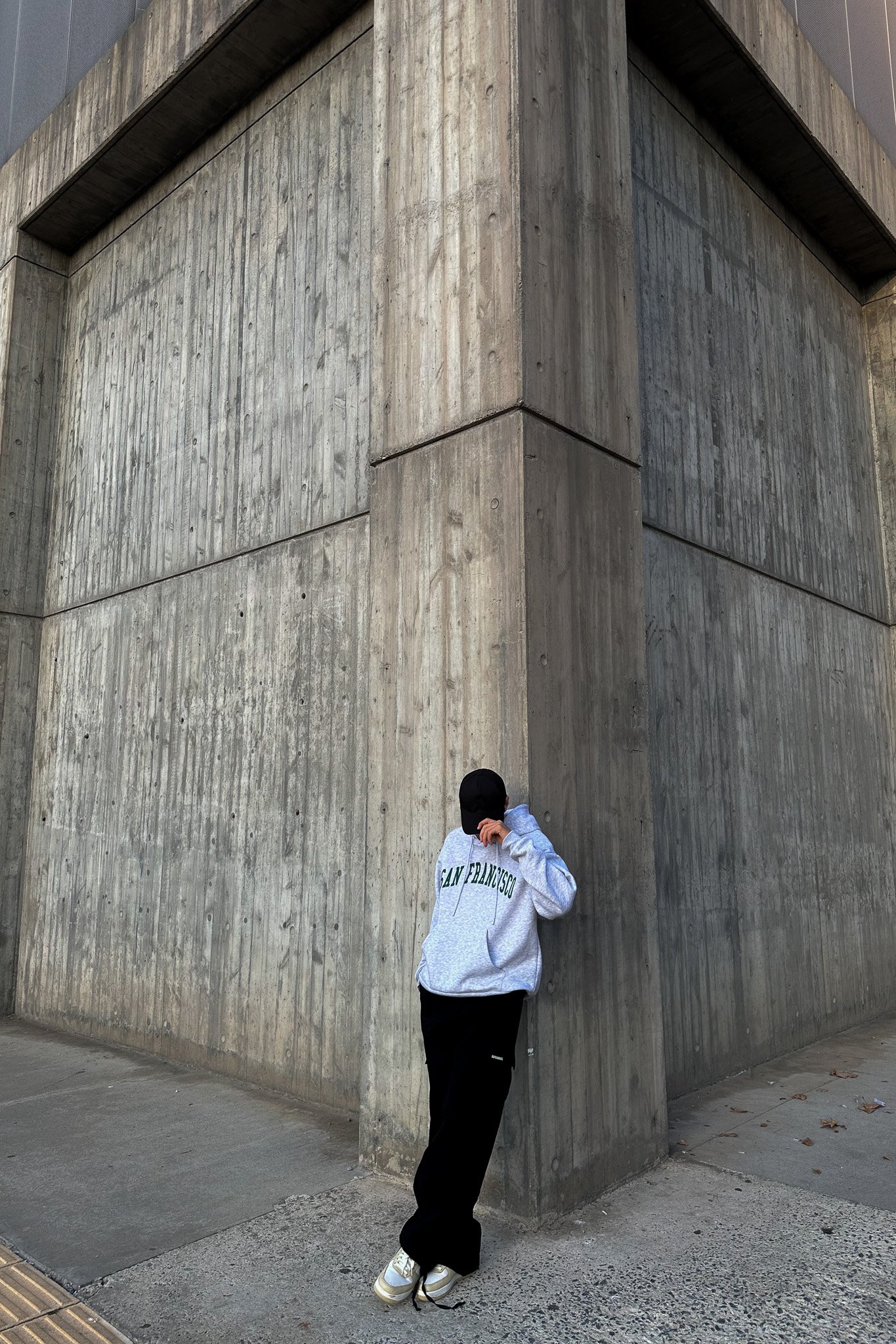 San Francisco Baskılı Gri Oversize Sweatshirt