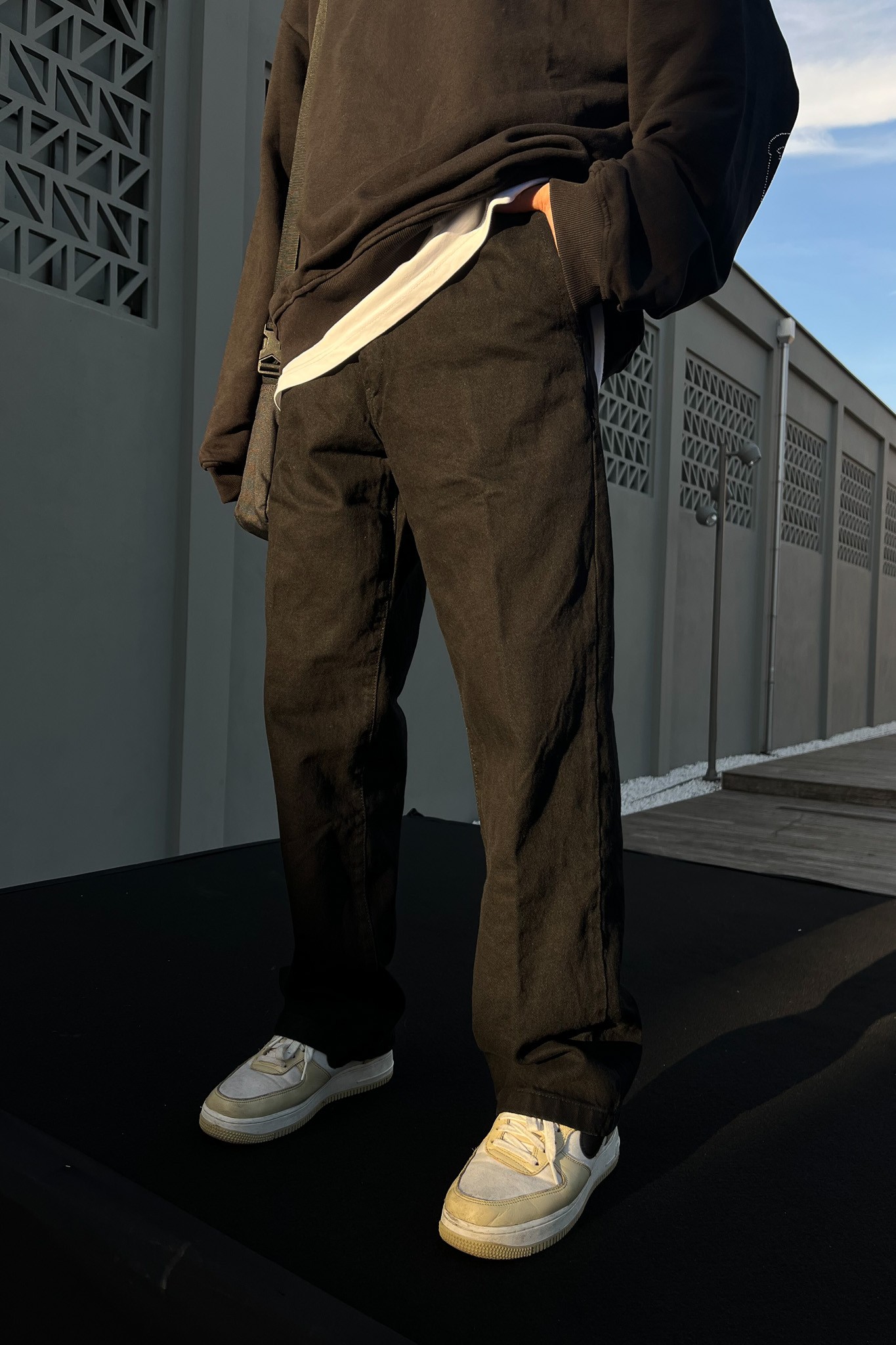 Loose Fit Siyah Basic Pantolon