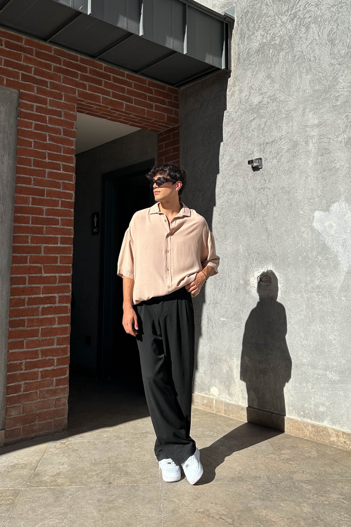 Basic Kısa Kollu Oversize Gömlek