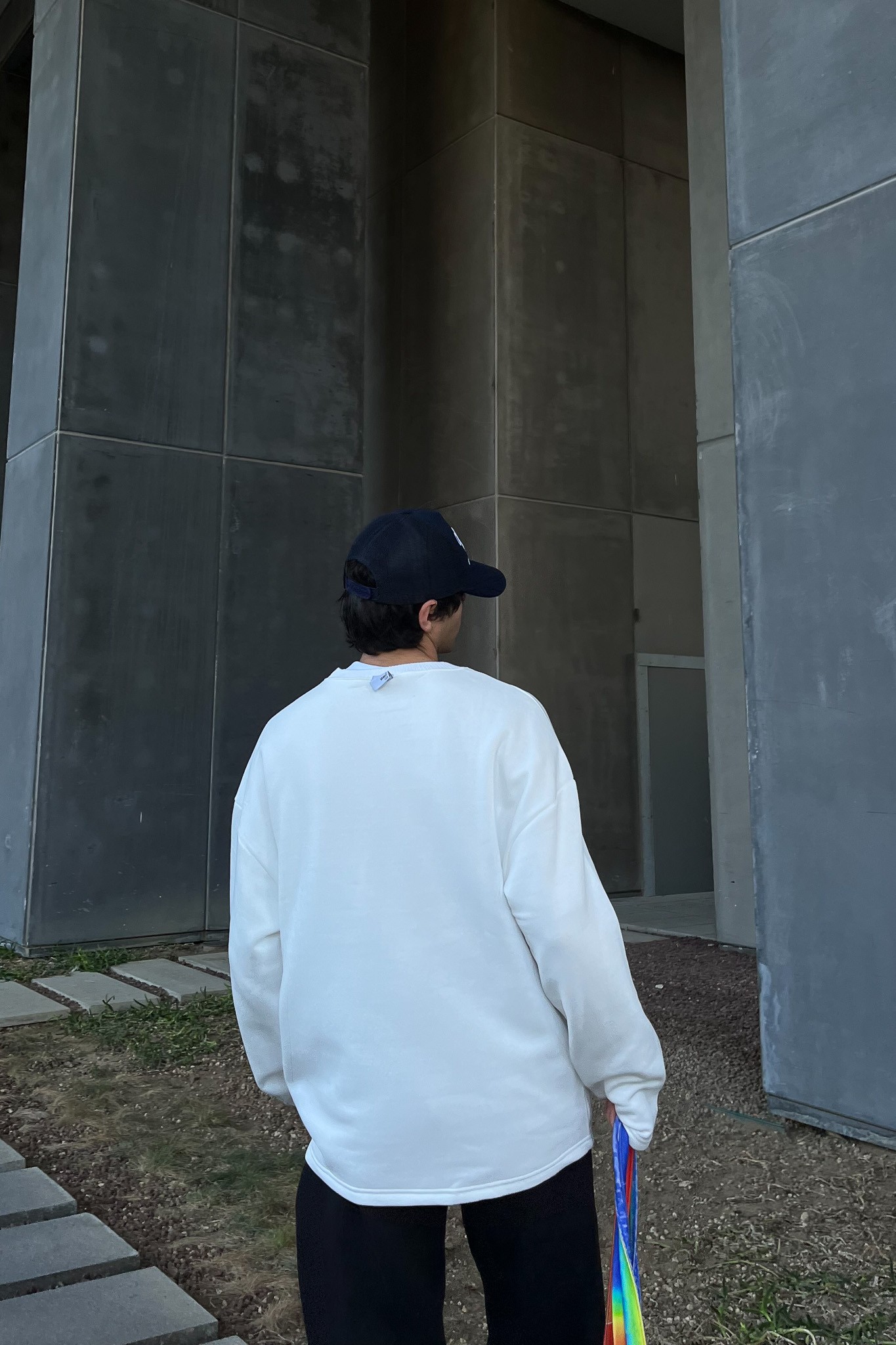 Respective Baskılı Ekru Oversize Sweatshirt