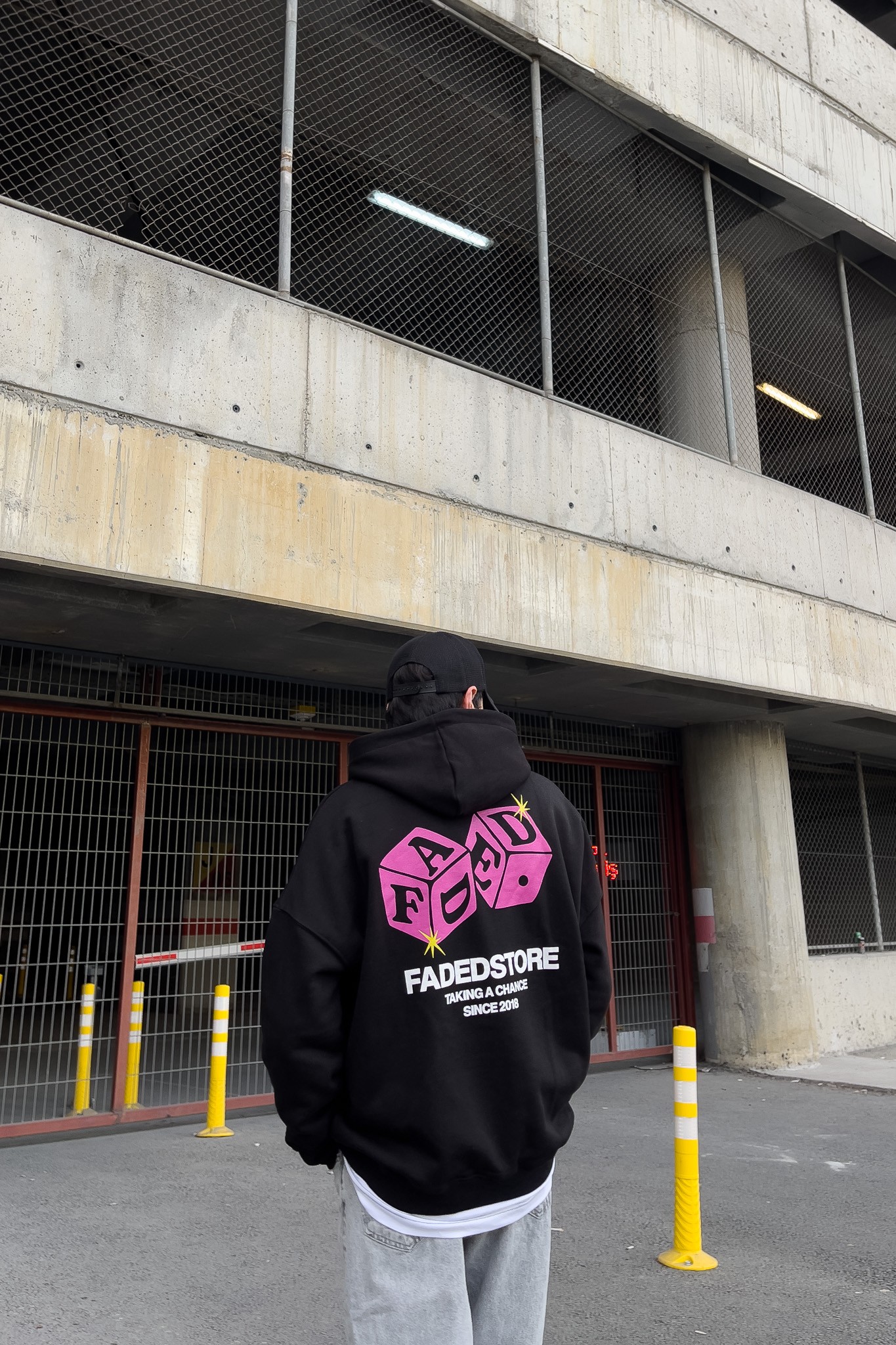 Faded Store Siyah Oversize Sweatshirt