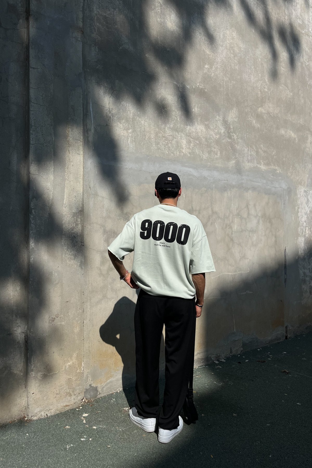 9000 Baskılı Oversize Tshirt