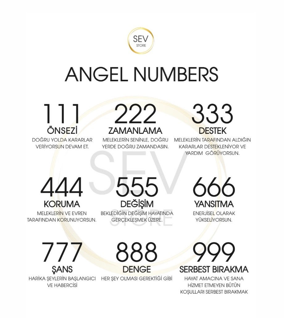 925 Gümüş | Melek Sayıları Kolye ( Angel Numbers )