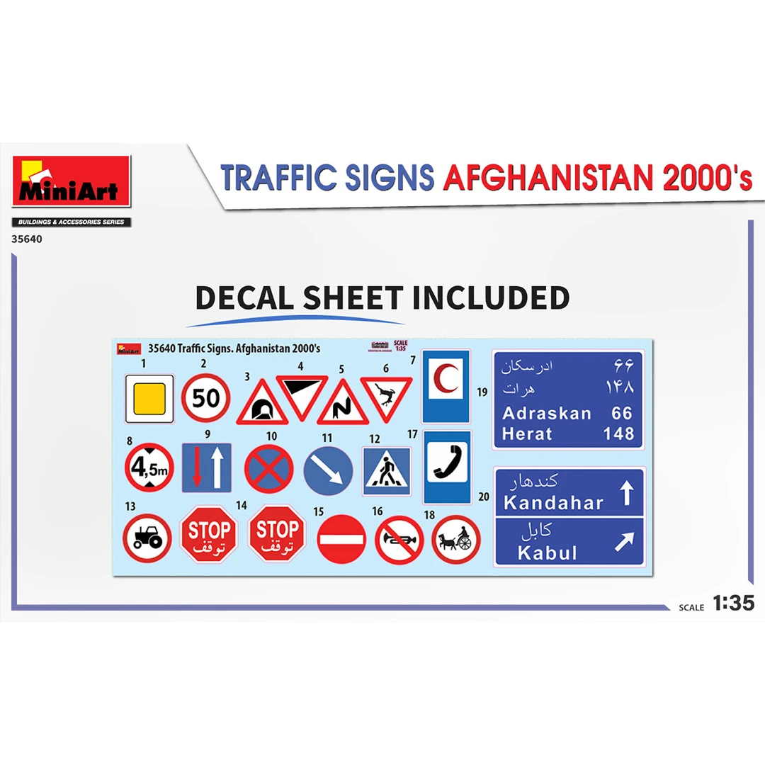 MiniArt 35640 1:35 Afganistan Trafik İşaretleri 2000ler