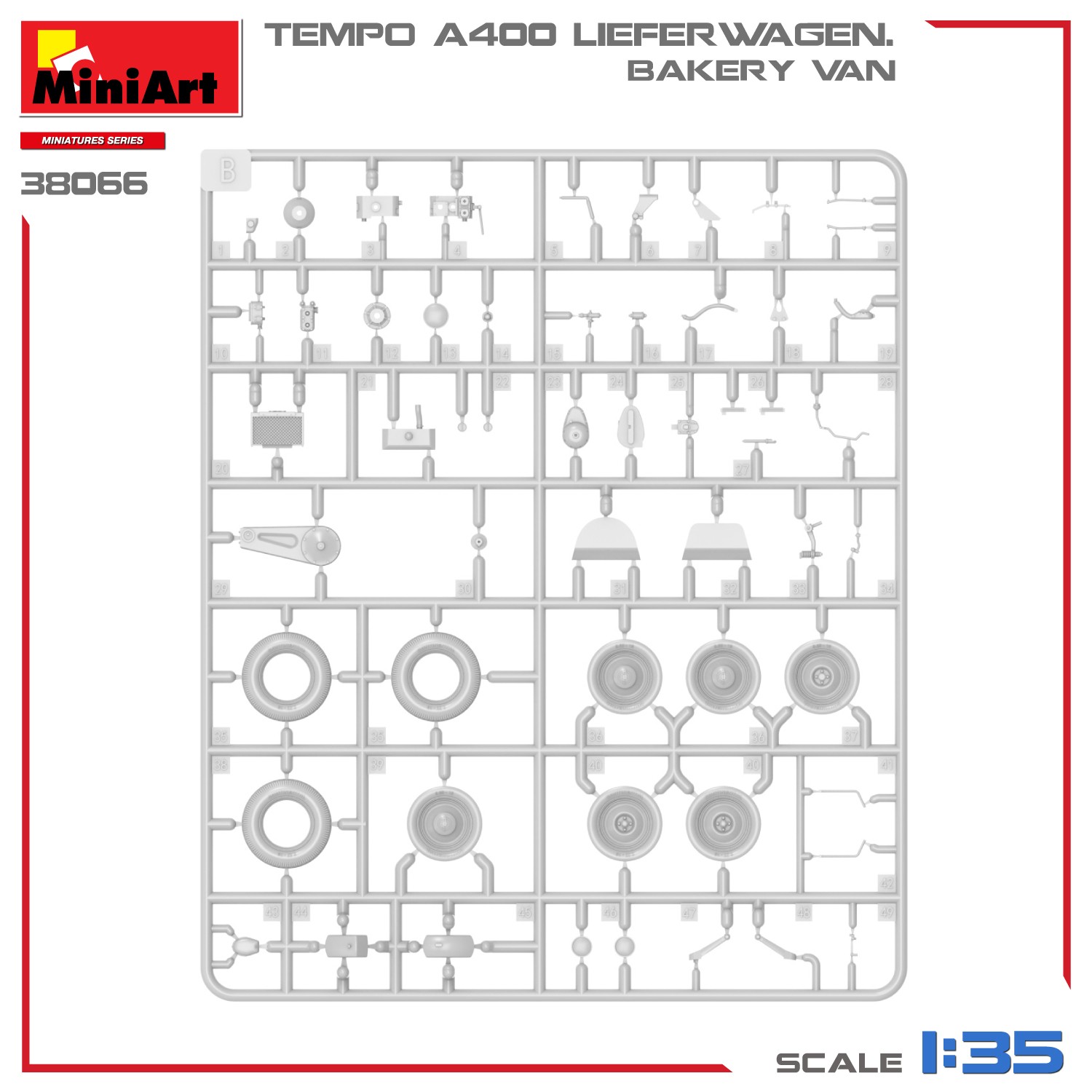 MiniArt 38066 1:35 1:35 Tempo A400 Lieferwagen. Fırıncı Kamyoneti