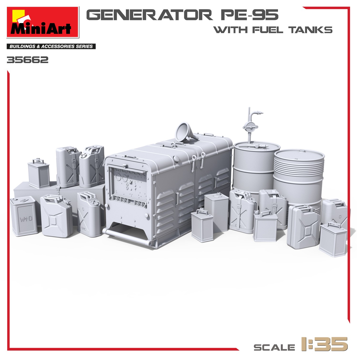 MiniArt 35662 1:35 Yakıt Tankları ile PE-95 Jeneratör Maketi