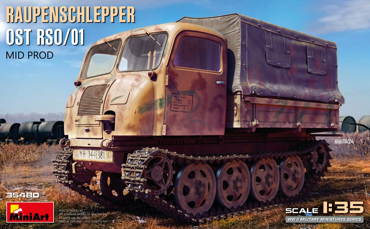 MiniArt 35480 1:35 Raupenschlepper Maketi Ost RSO/01. Ara Üretim
