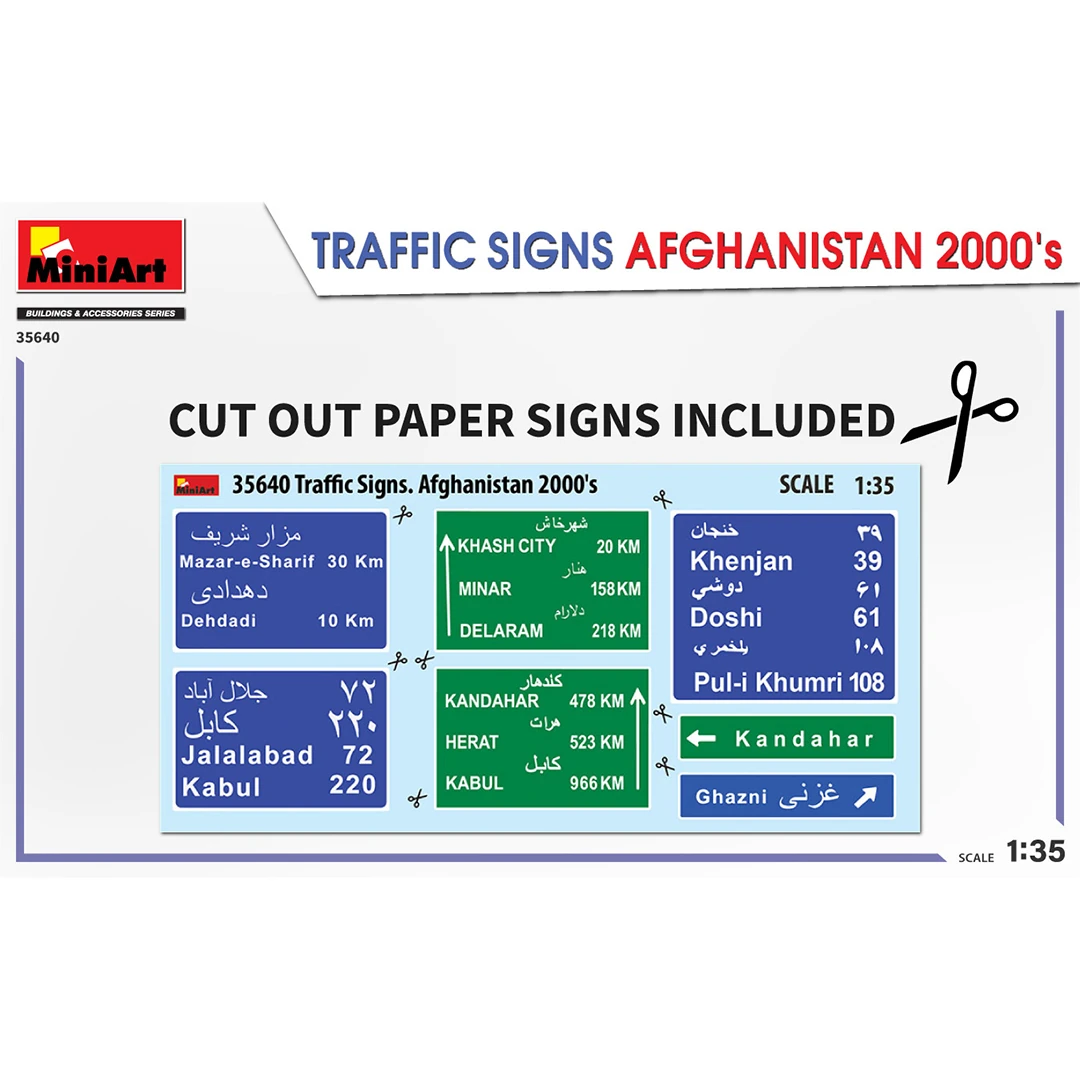 MiniArt 35640 1:35 Afganistan Trafik İşaretleri 2000ler