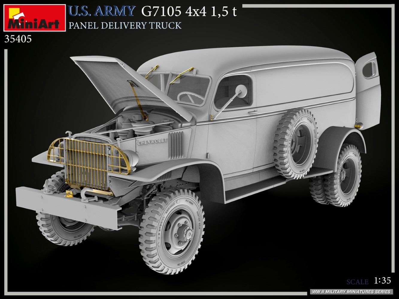 MiniArt 35405 1:35 ABD Ordusu G7105 4x4 1,5T Teslimat Kamyonu
