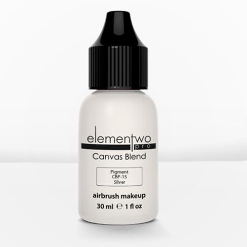 Elementwo Pro Canvas Blend Airbrush Makeup CBP-15 Silver Parlak Pigment 30ml.