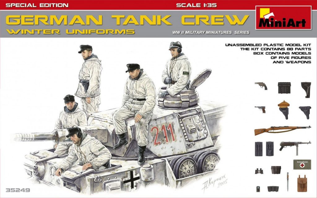 MiniArt 35249 1:35 Alman Tank Mürettebatı (Kış Üniformalı) Özel Üretim