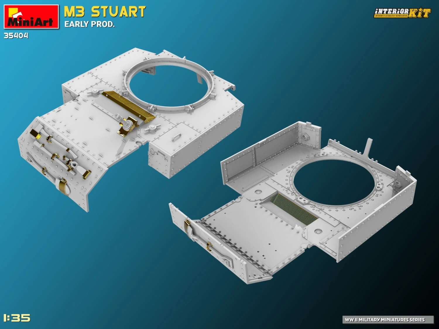 MiniArt 35404 1:35 M3 Stuart Early Prod. Interior Kit