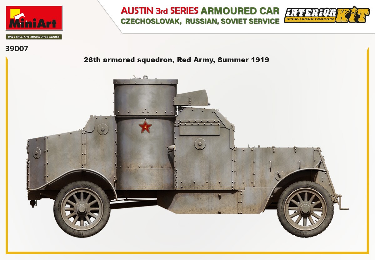 MiniArt 39007 1:35 Austin Zırhlı Araç 3. seri: Çekoslovakya, Rusya, Sovyet Servis Interior Kit
